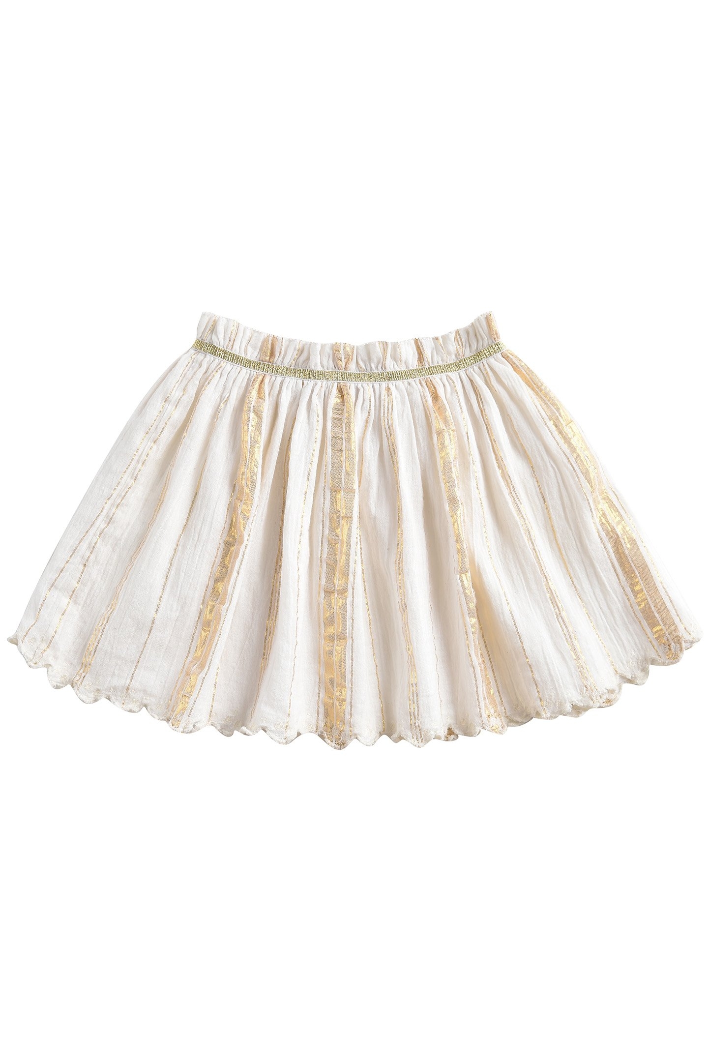 SKIRT SALINA WHITE & GOLD STRIPES 2