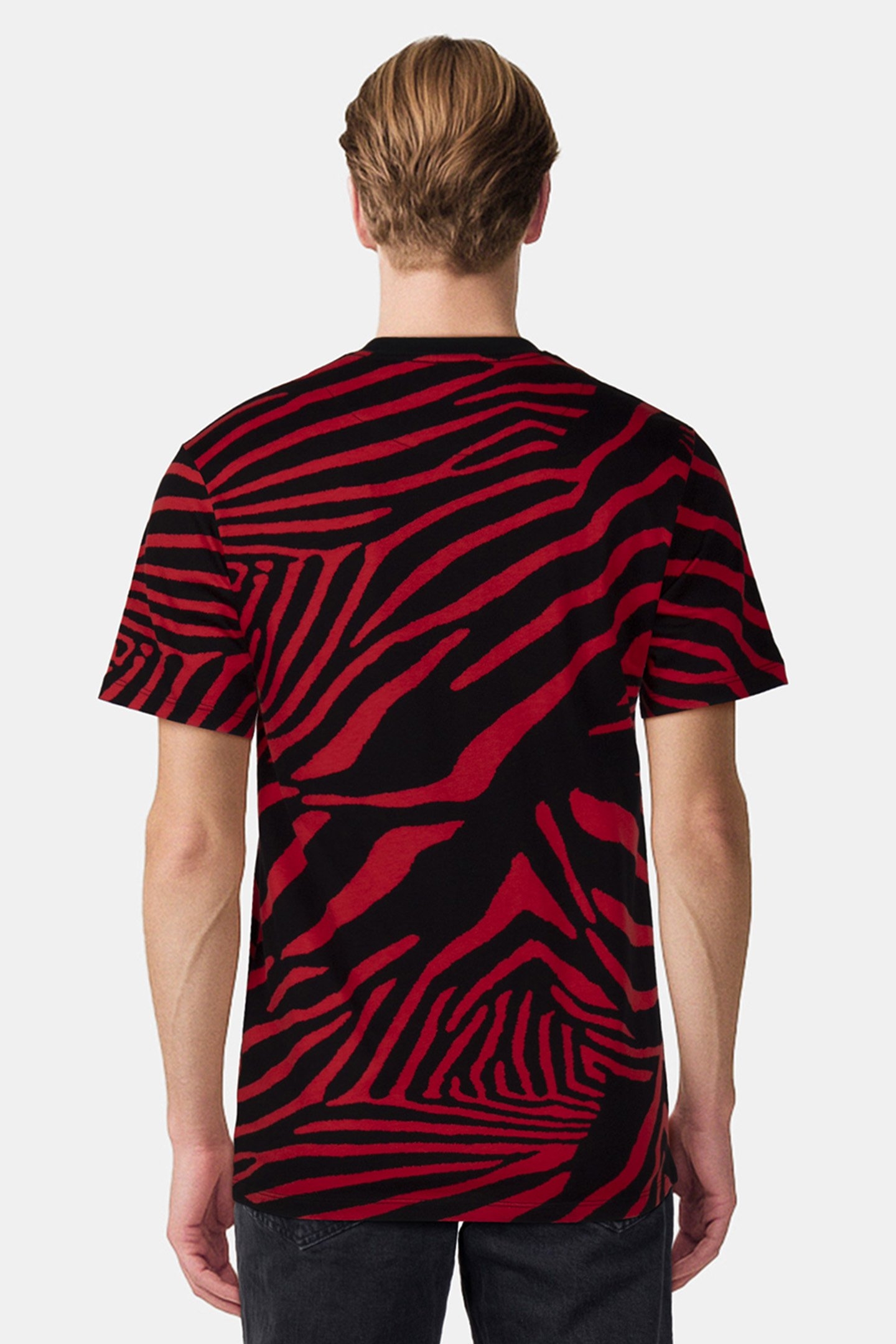 T-SHIRT MC ALLOVER ZEBRA RED/BLACK 2