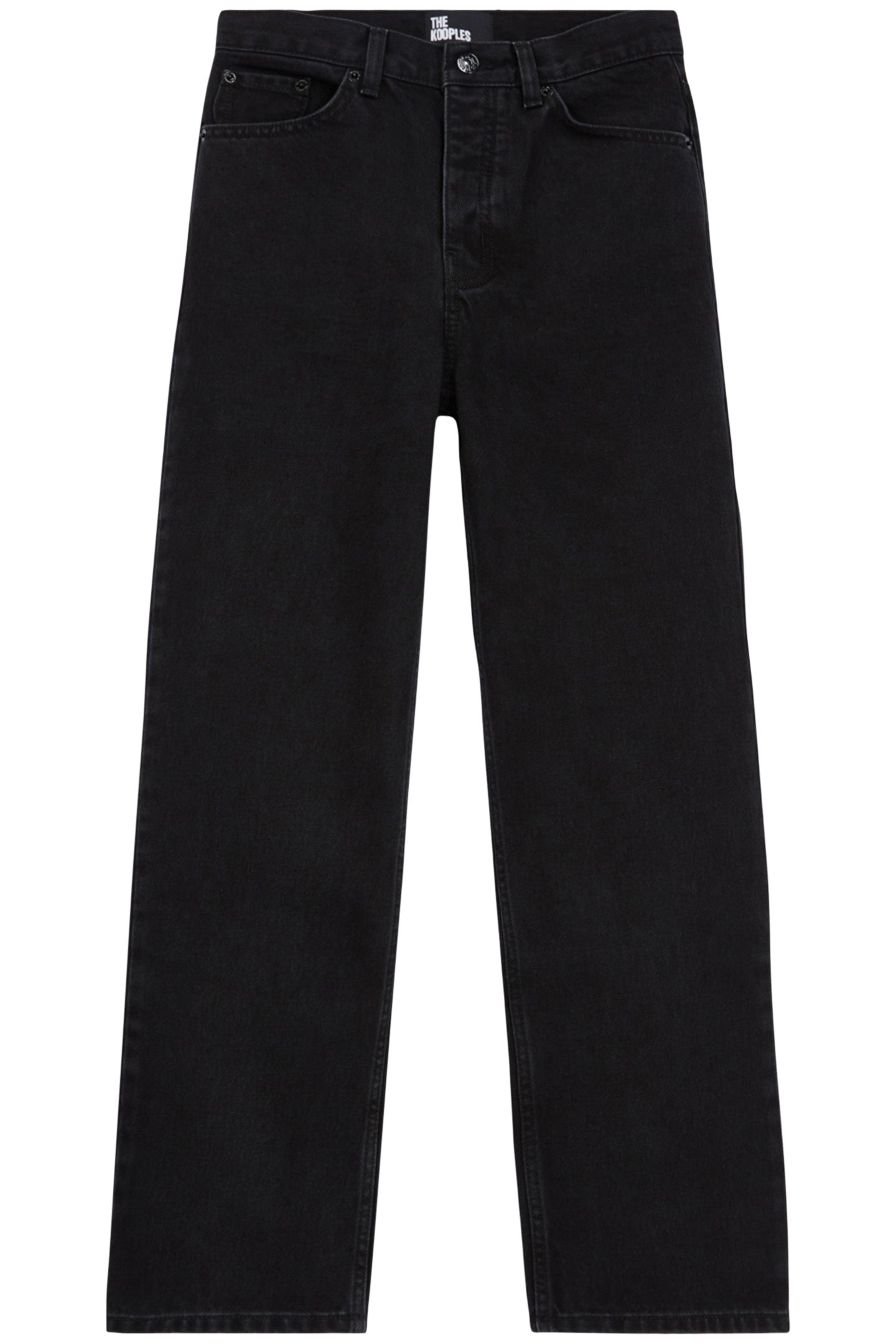 BLACK WASHED STRAIGHT JEANS 3