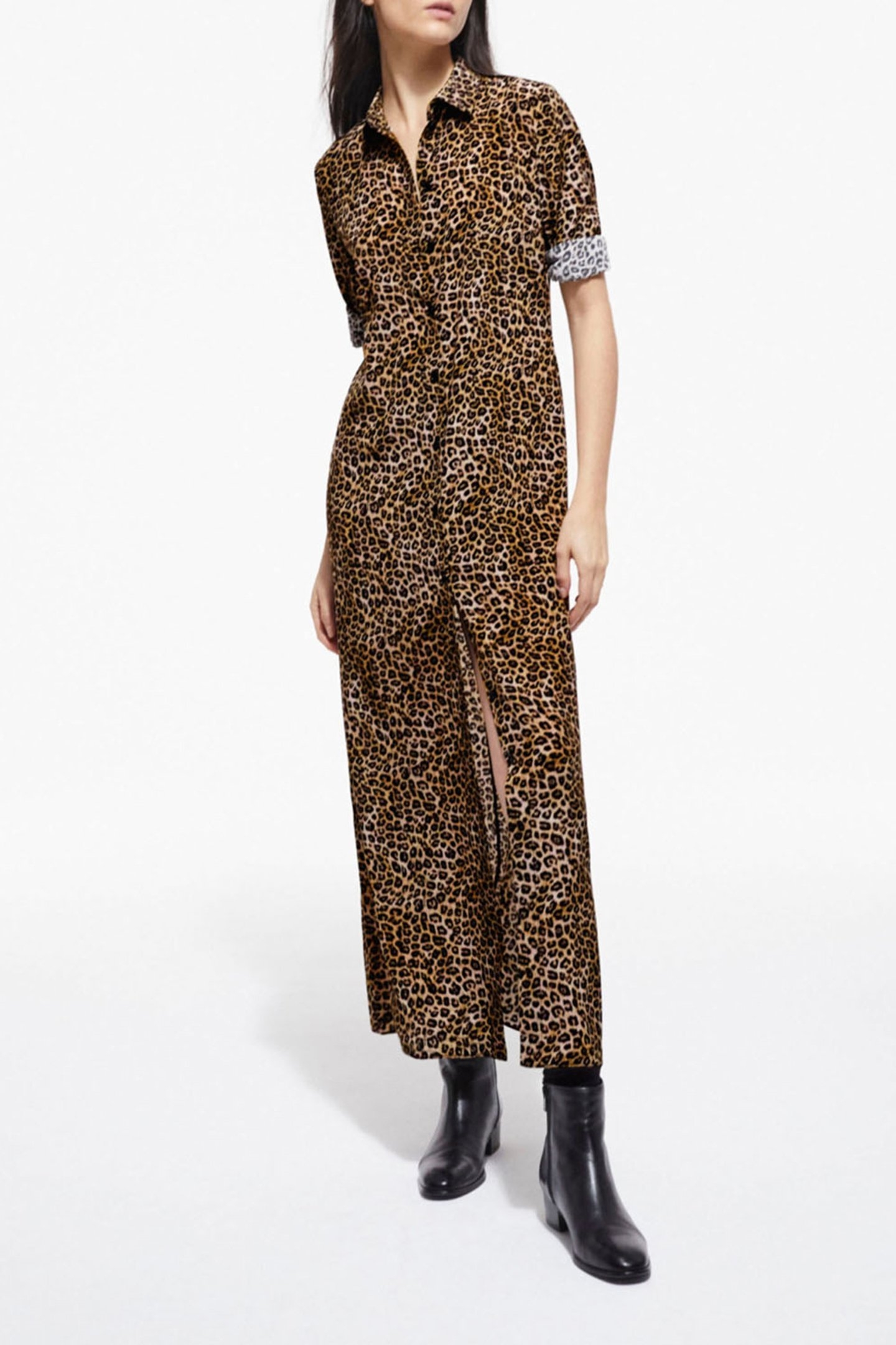 LITTLE LEO SILK LONG DRESS LEOPARD 4