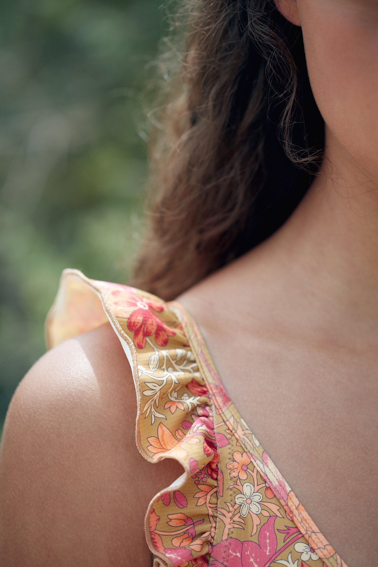 BATHING SUIT REVA KHAKI MULTI FLOWERS 5