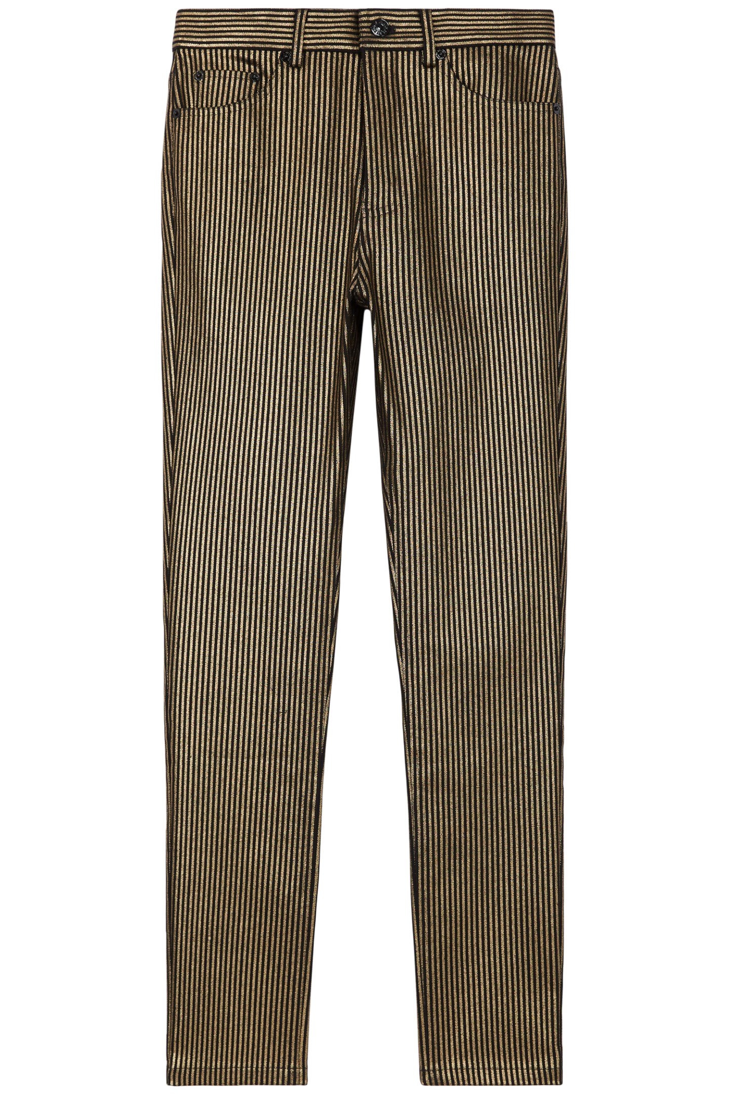 SLIM GOLD STRIPE JEANS BLACK 1