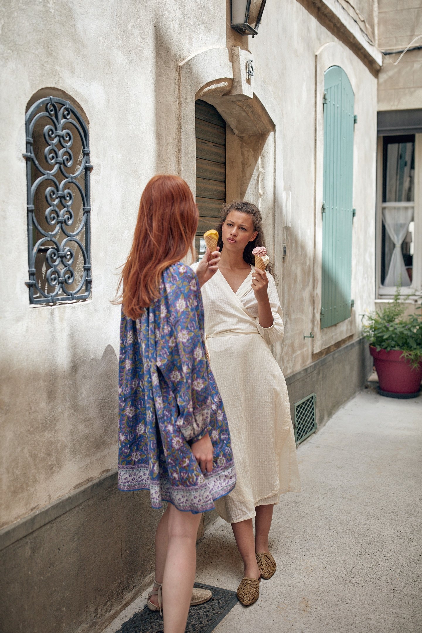 DRESS CITRUS BLUE FLOWERS 3