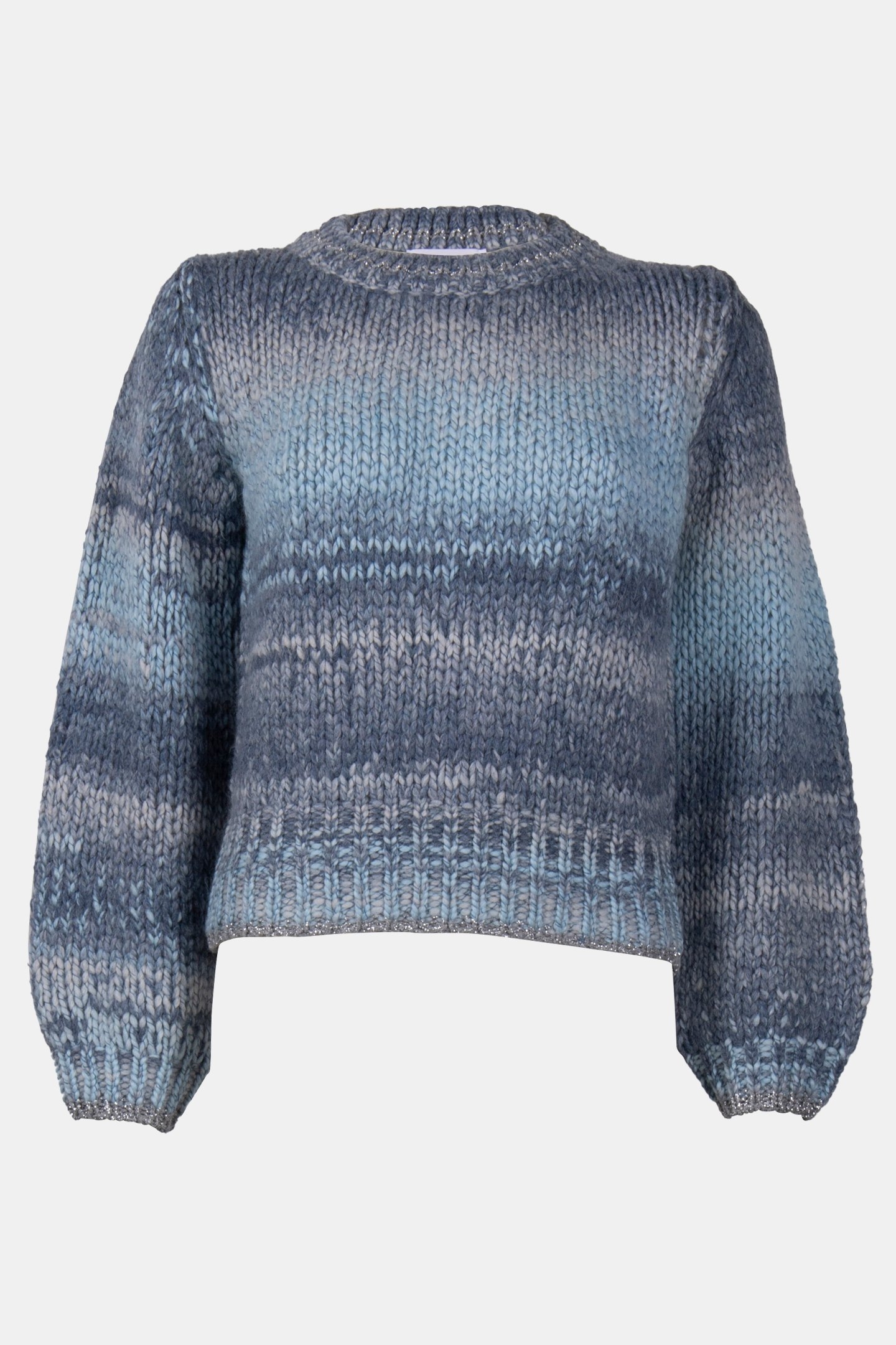 FITTED SPACE DYE PULLOVER SAPPHIRE BLUE 3