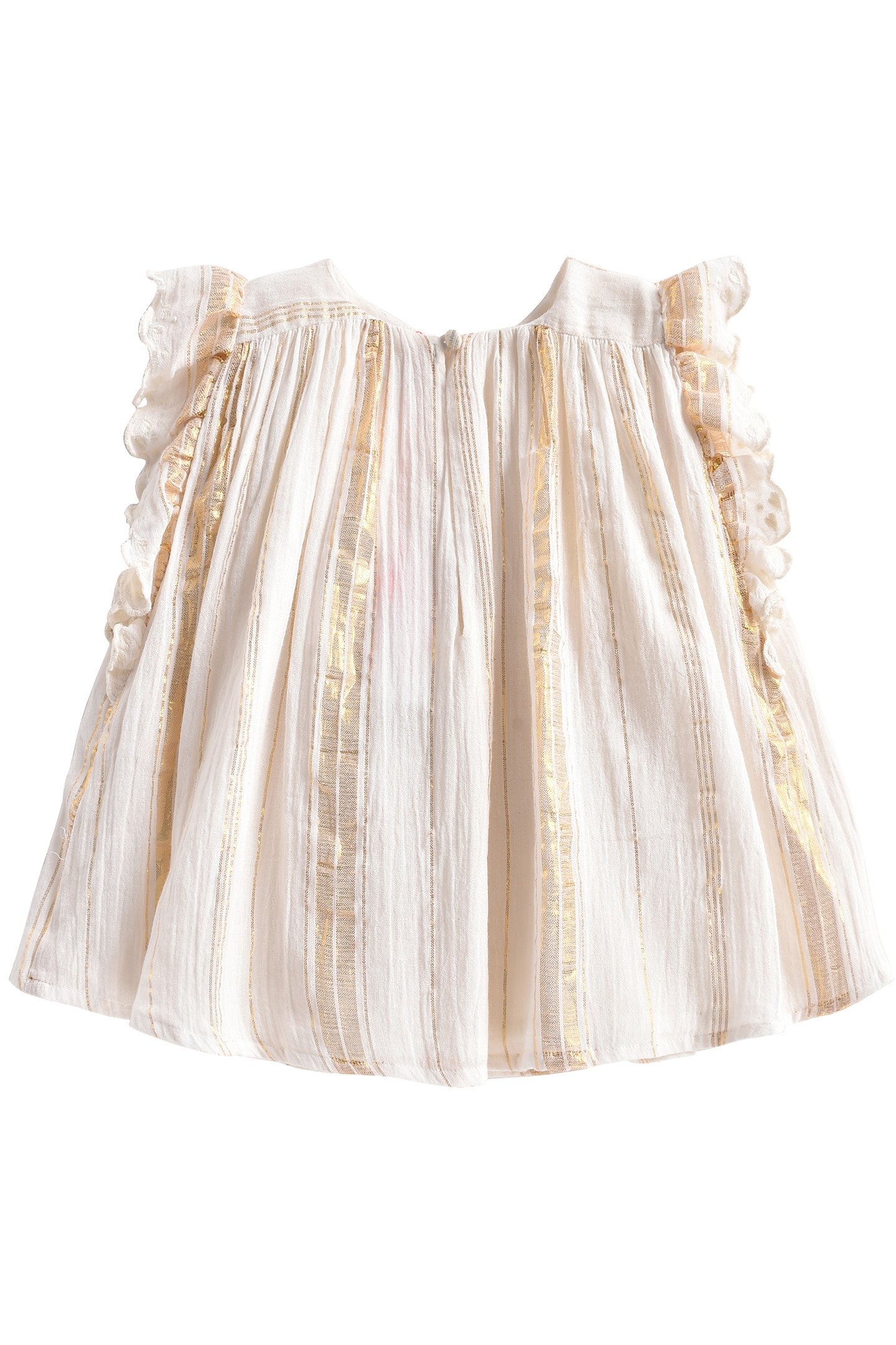 DRESS LYKA WHITE & GOLD STRIPES 4