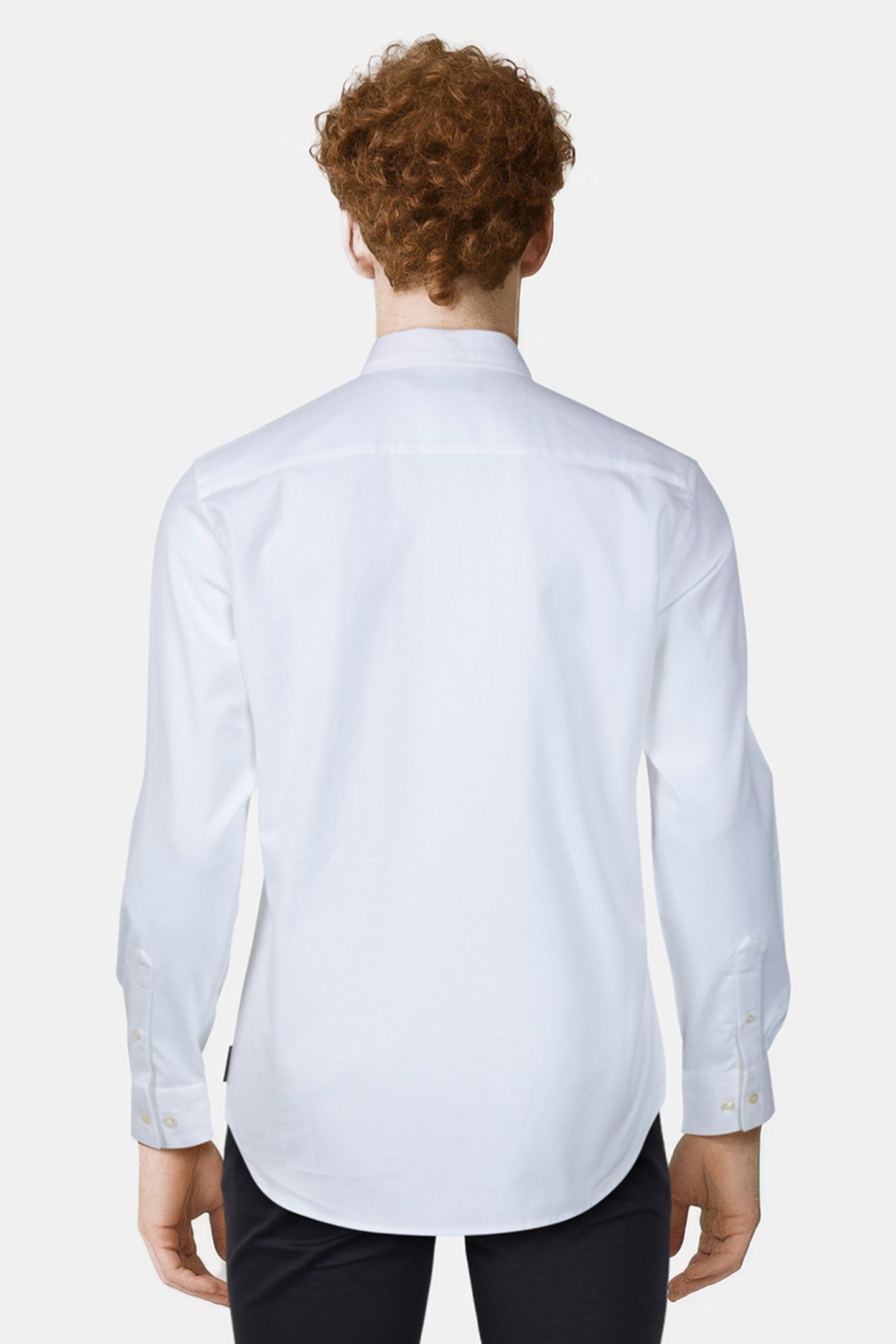 OXFORD LONG SLEEVE SHIRT WHITE/MARINE 2