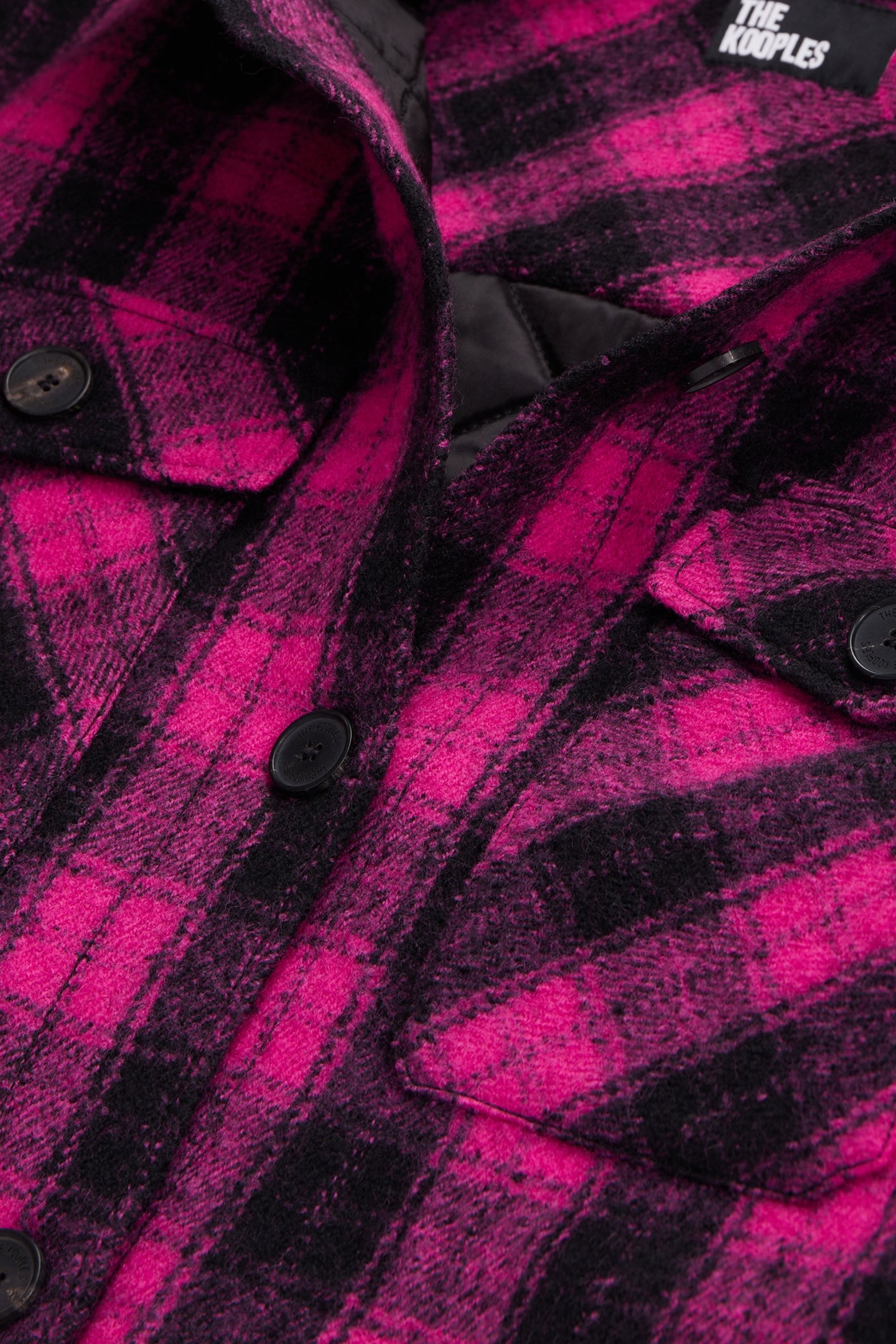 OVERSHIRT WITH QUILTED SIDE POCKETS PINK BLACK 5