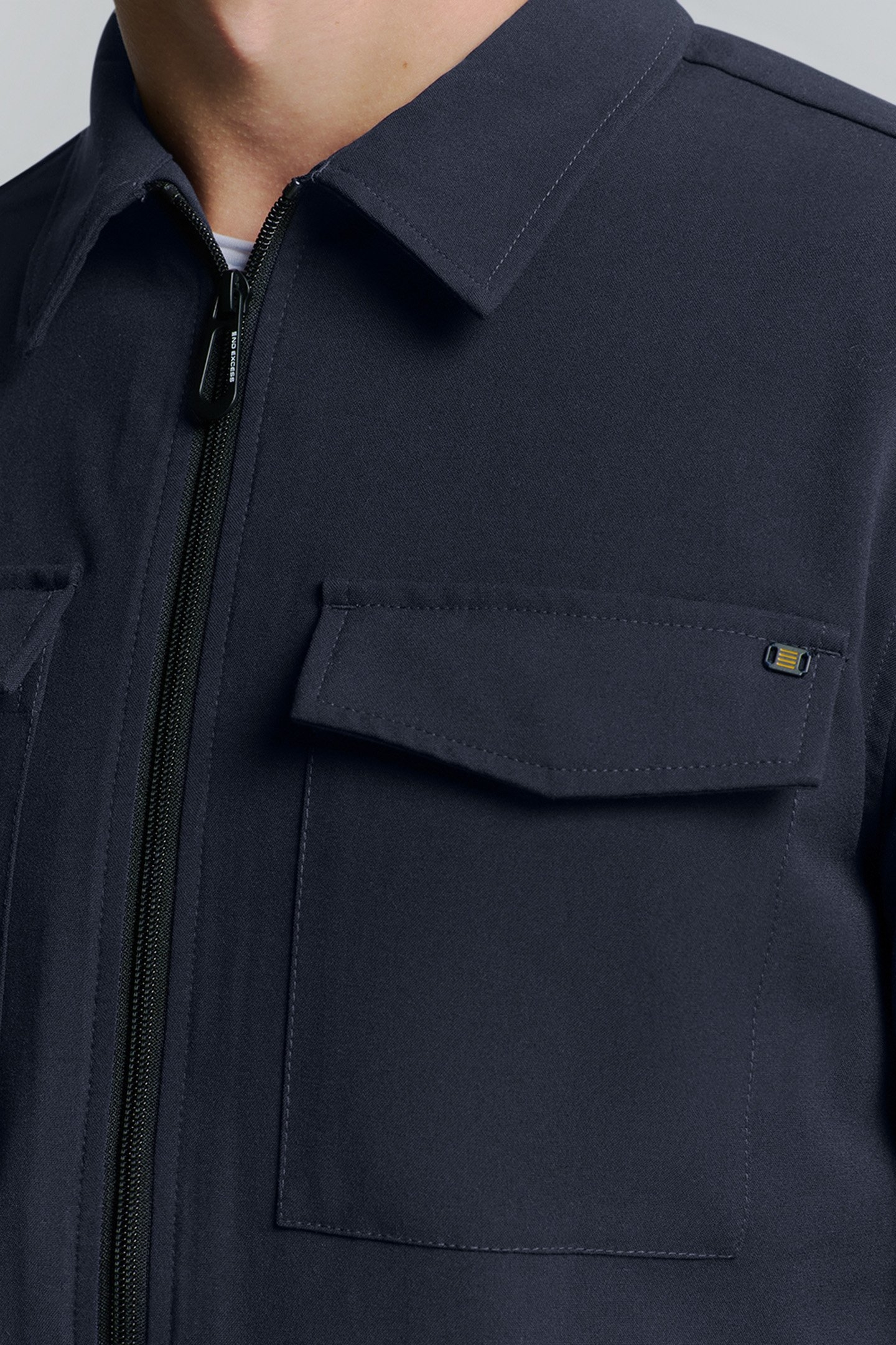 OVERSHIRT ZIP CLOSURE STRETCH BLUEBERRY 7