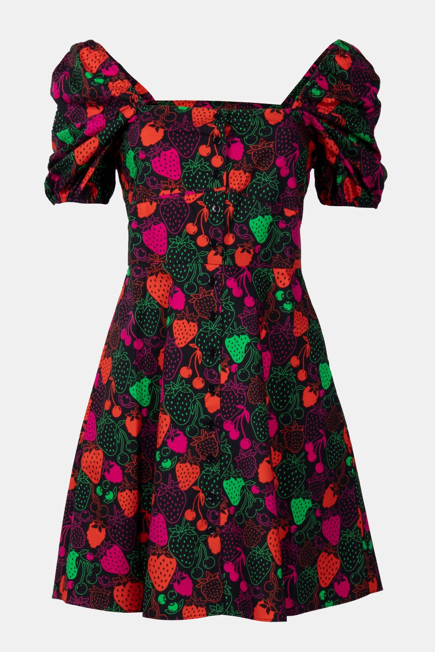 SHORT SQUARE NECK DRESS MULTICOLOR 3