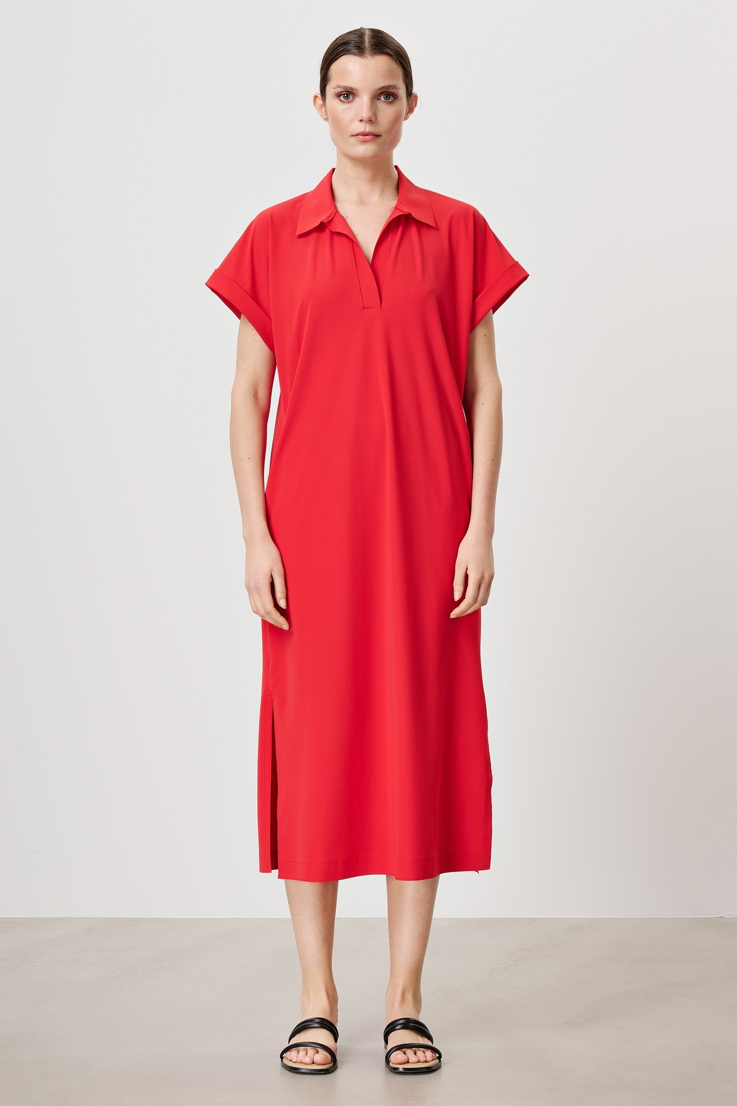 CHELSEA POLO DRESS RED 1
