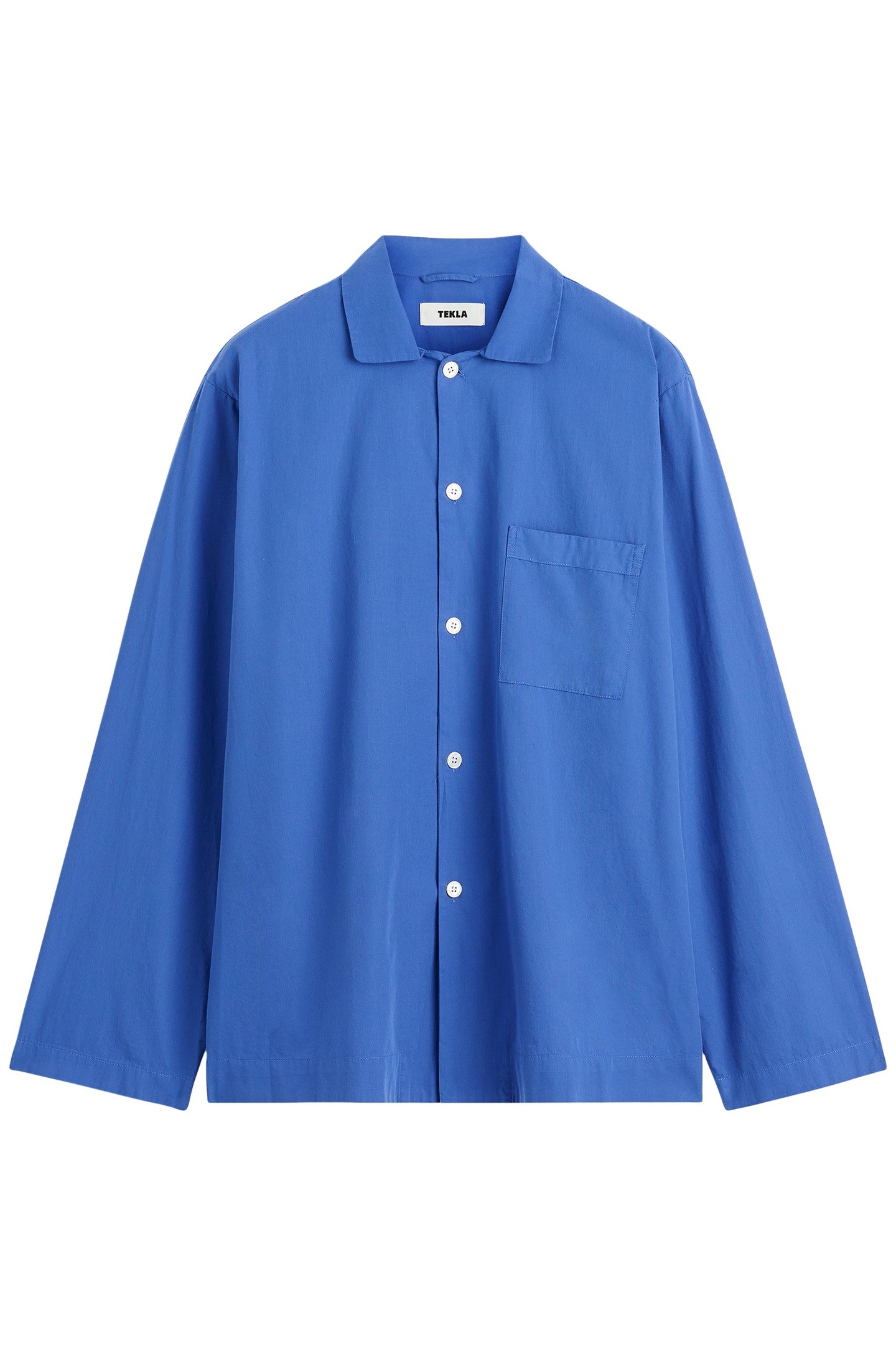 UNISEX POPLIN PYJAMAS SHIRT ROYAL BLUE 4
