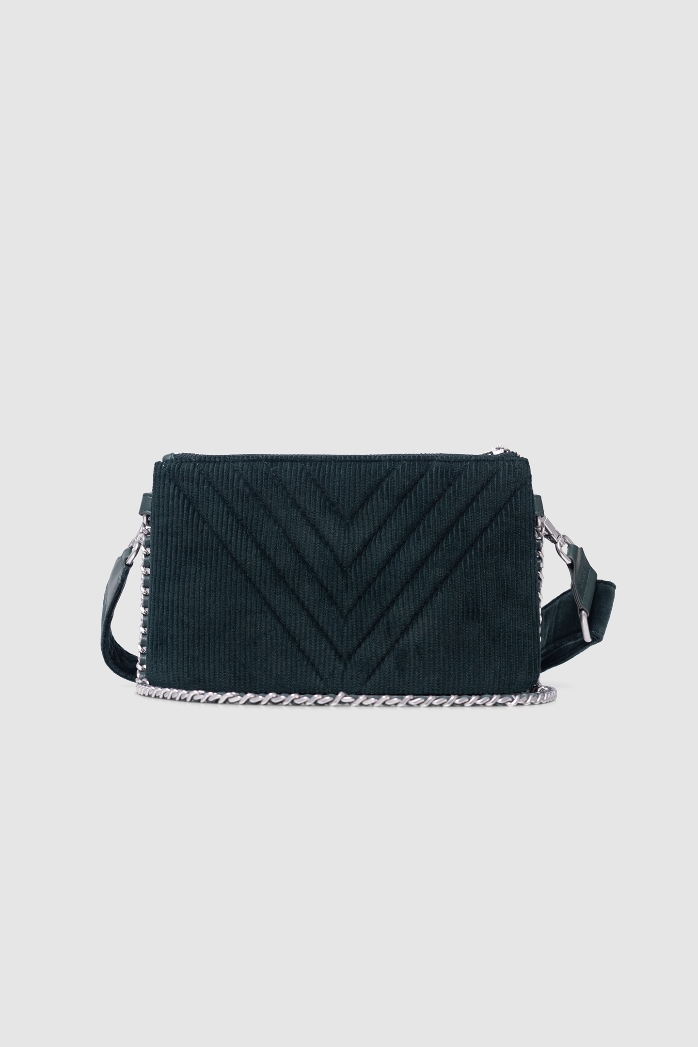 THE 111 BOLIVAR GREEN VELVET QUILTED WOMAN BRITISH GREEN 3