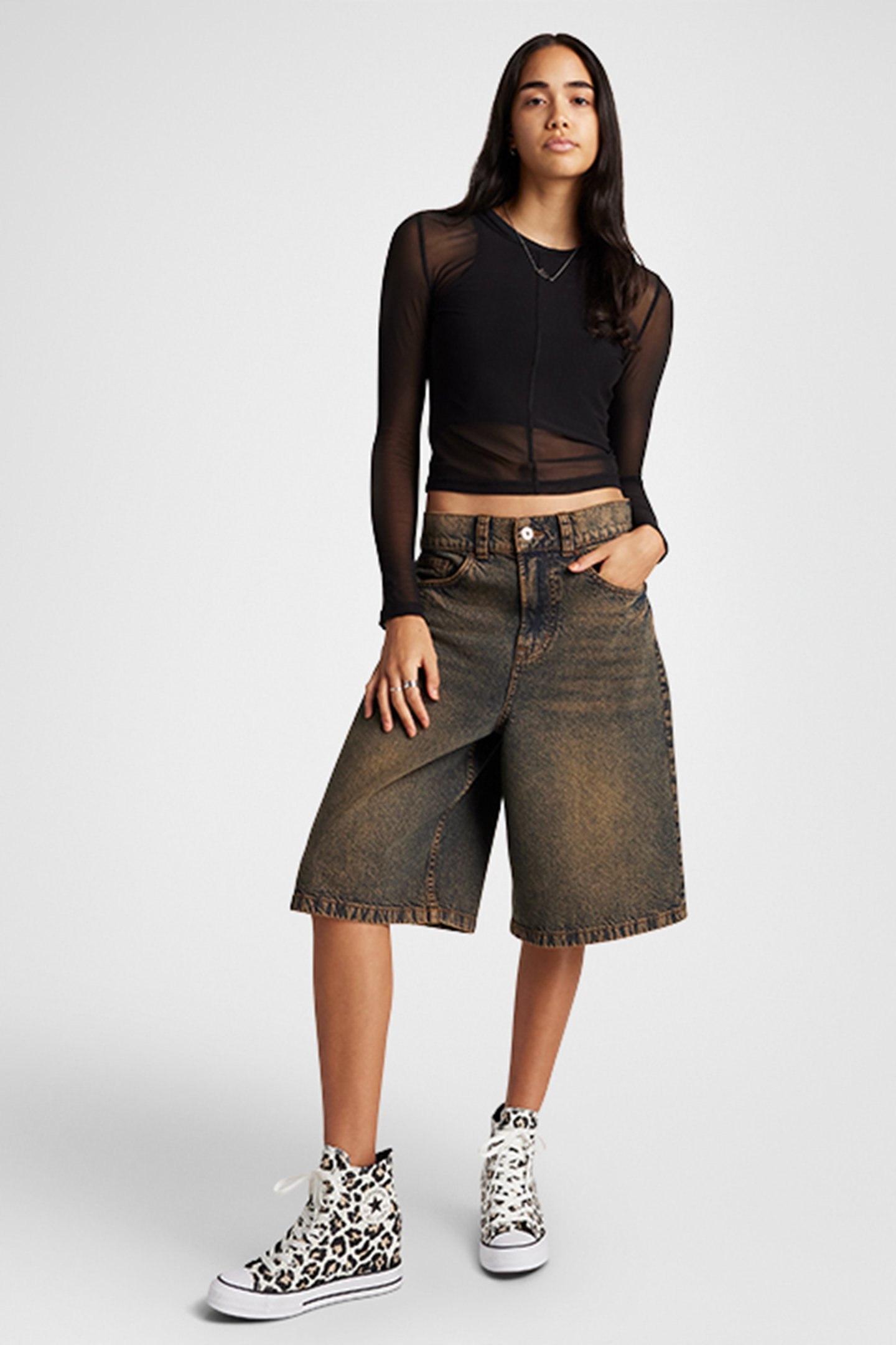 CHUCK TAYLOR ALL STAR WEDGE PLATFORM LEOPARD EGRET/BLACK/COA 2