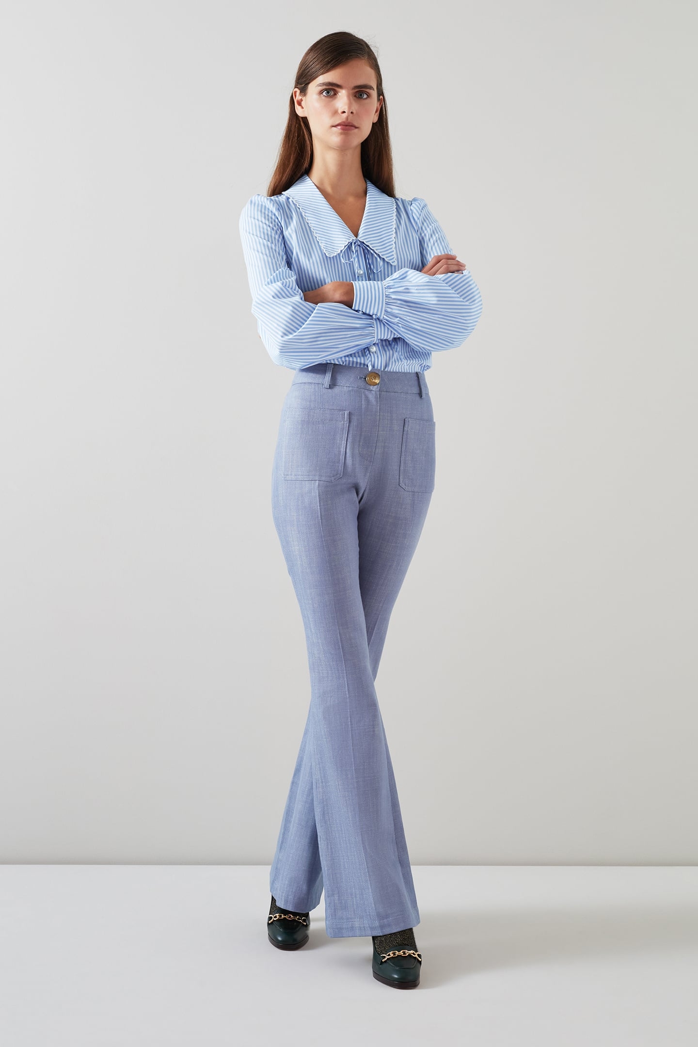TR AVERY - BOOT CUT TROUS LIGHT BLUE 2