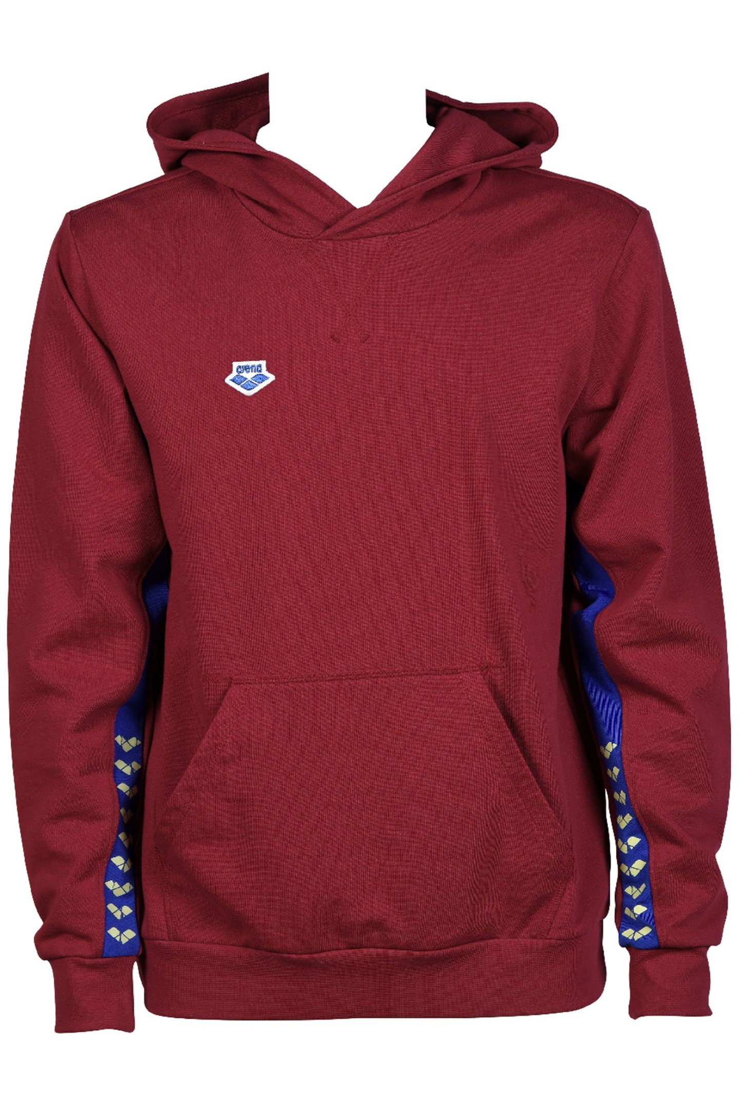 ARENA ICONS HOODED SWEAT SOLID BURGUNDY NEON BLUE BUTTER 6