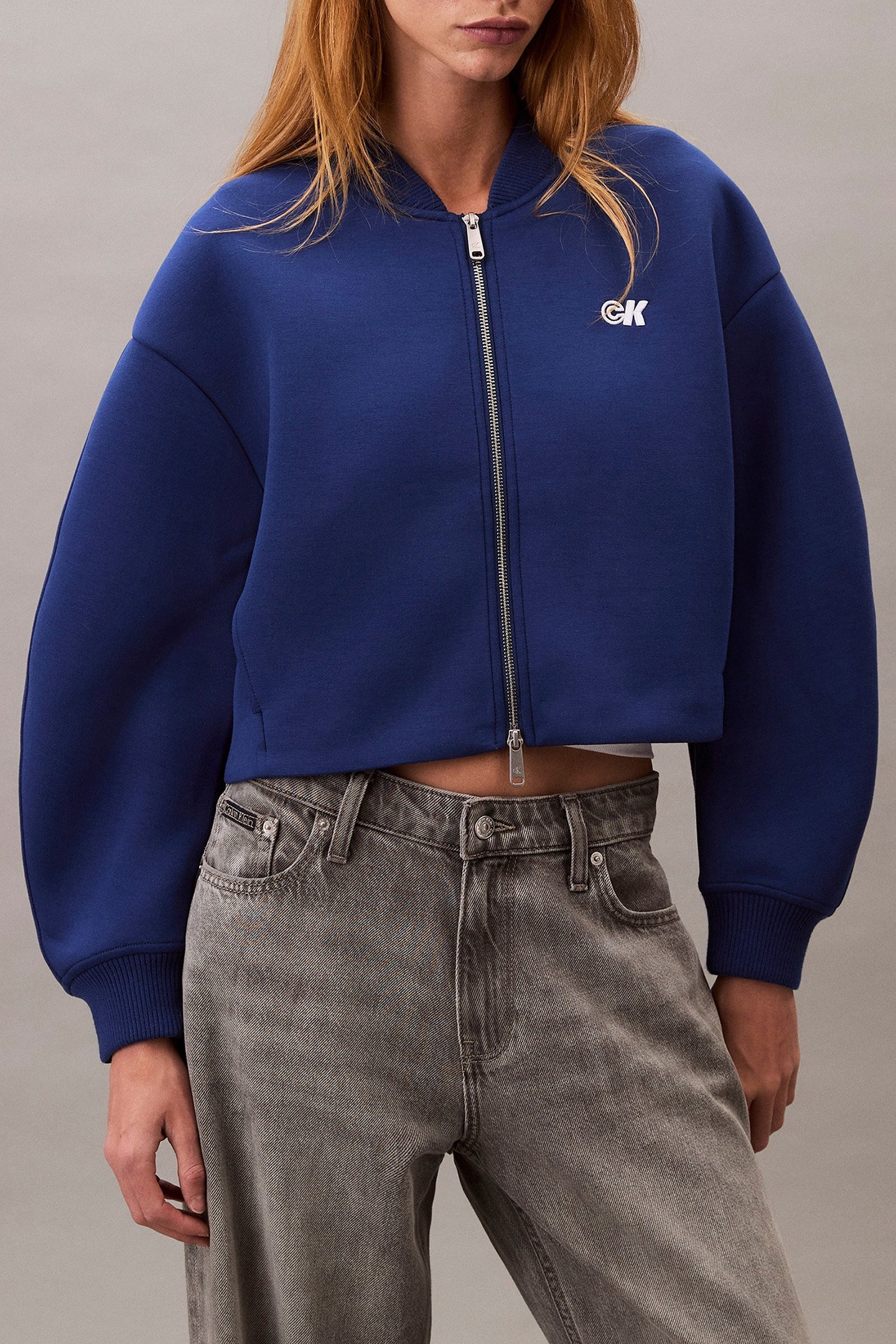 OVERSIZED SCUBA BOMBER JACKET BLUE HERALD 1