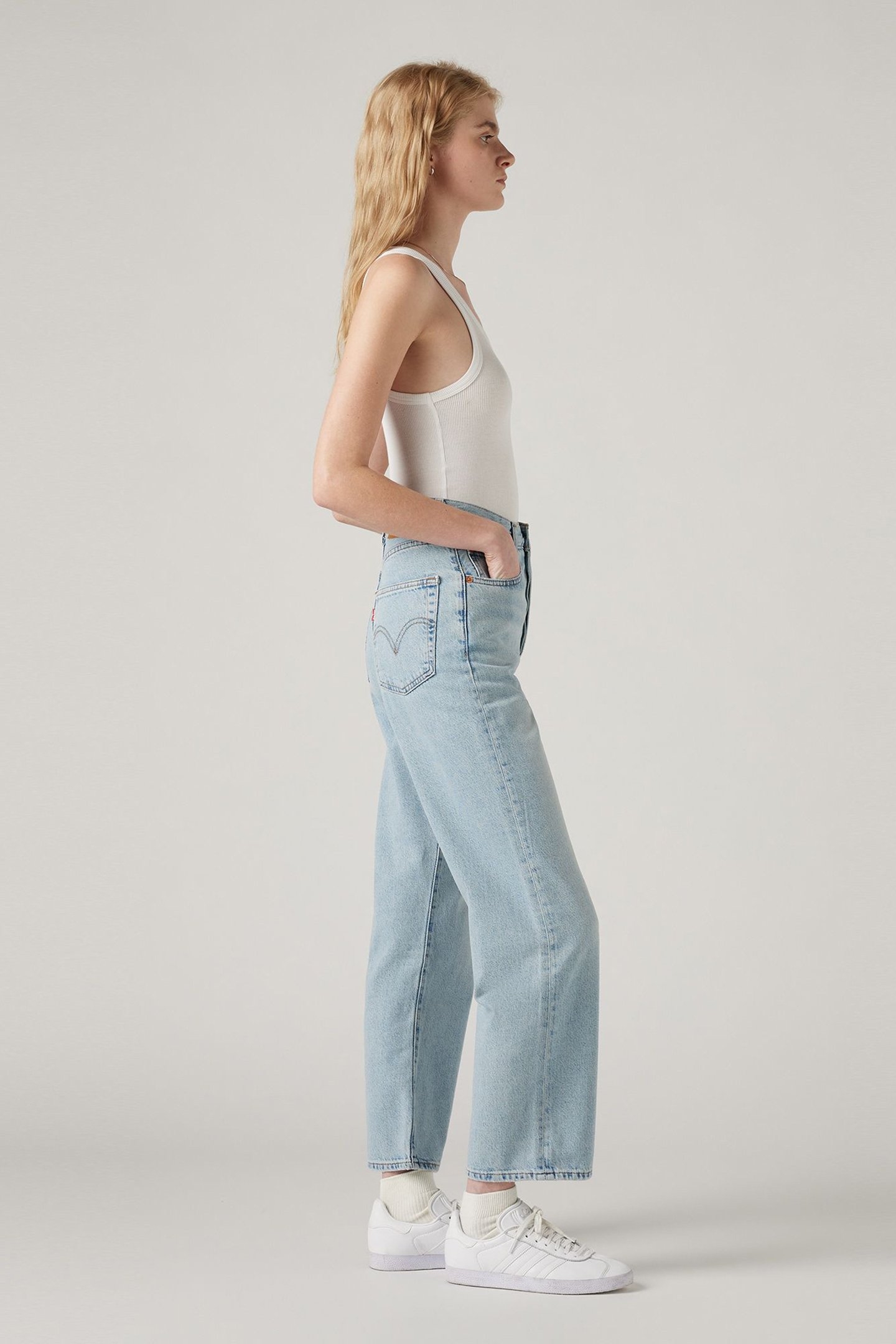 RIBCAGE STRAIGHT ANKLE JEANS LIGHT INDIGO 6