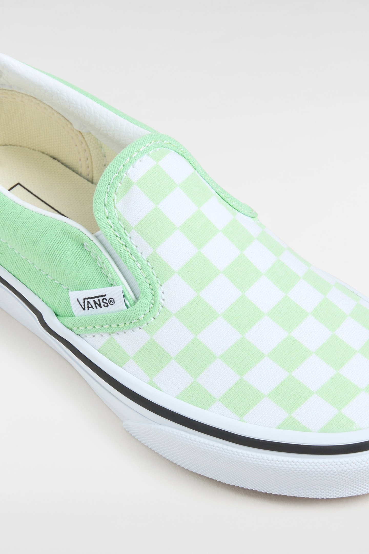 YOUTH UNISEX CLASSIC SLIP-ON CHECKERBOARD PISTACHIO GREEN 4
