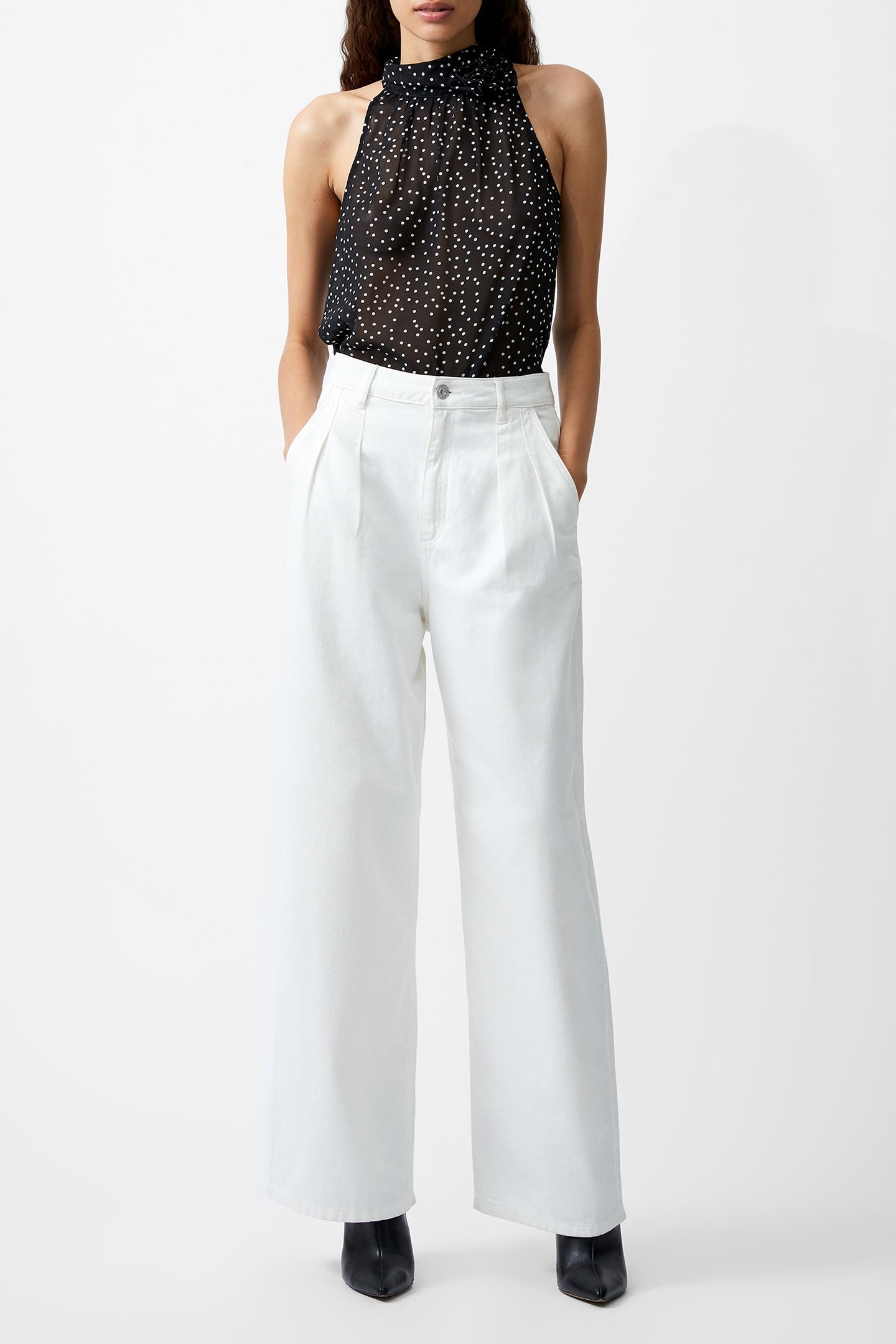 FINLEY DENIM WIDE LEG JEAN ECRU 2