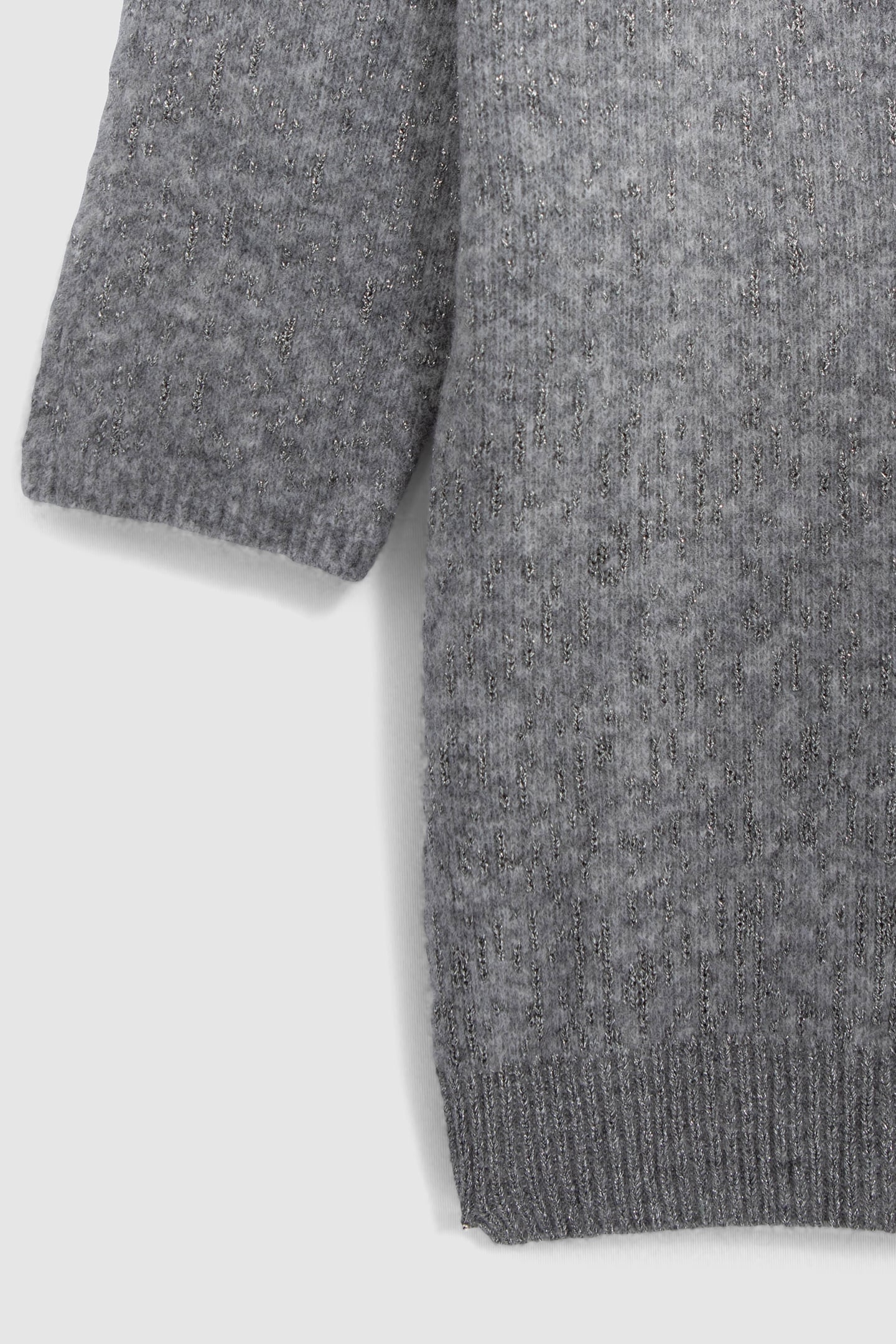 GIRL'S GREY JACQUARD LUREX SWEATER DRESS 3
