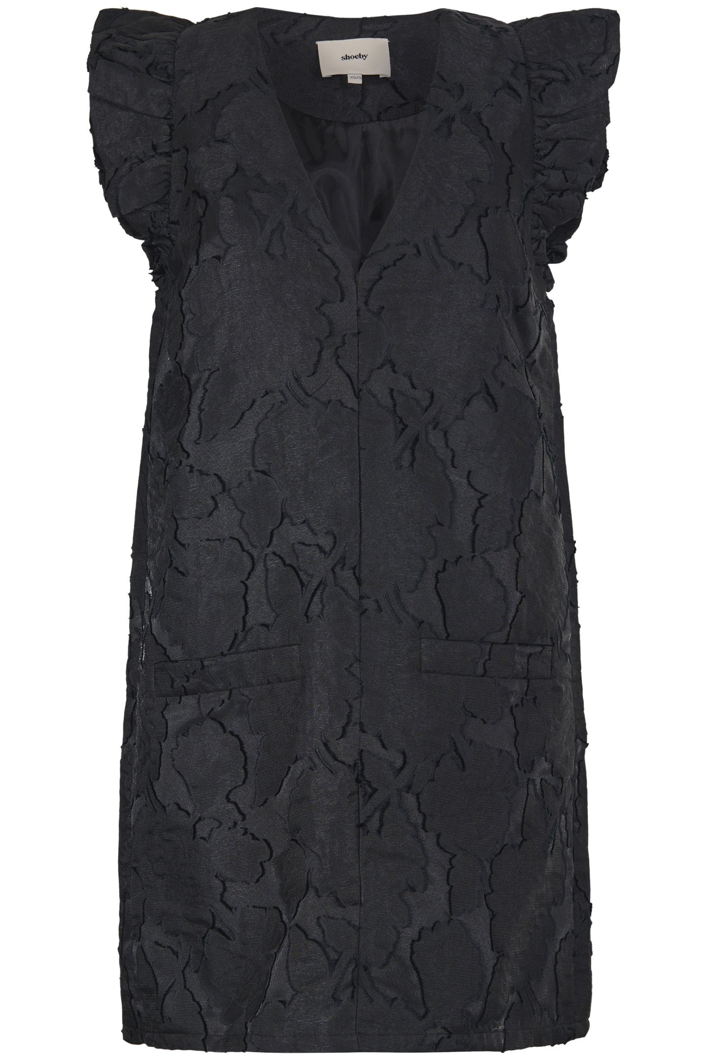 LA-SBSTUDIO JACQUARD SLEEVELESS DRESS BLACK 3