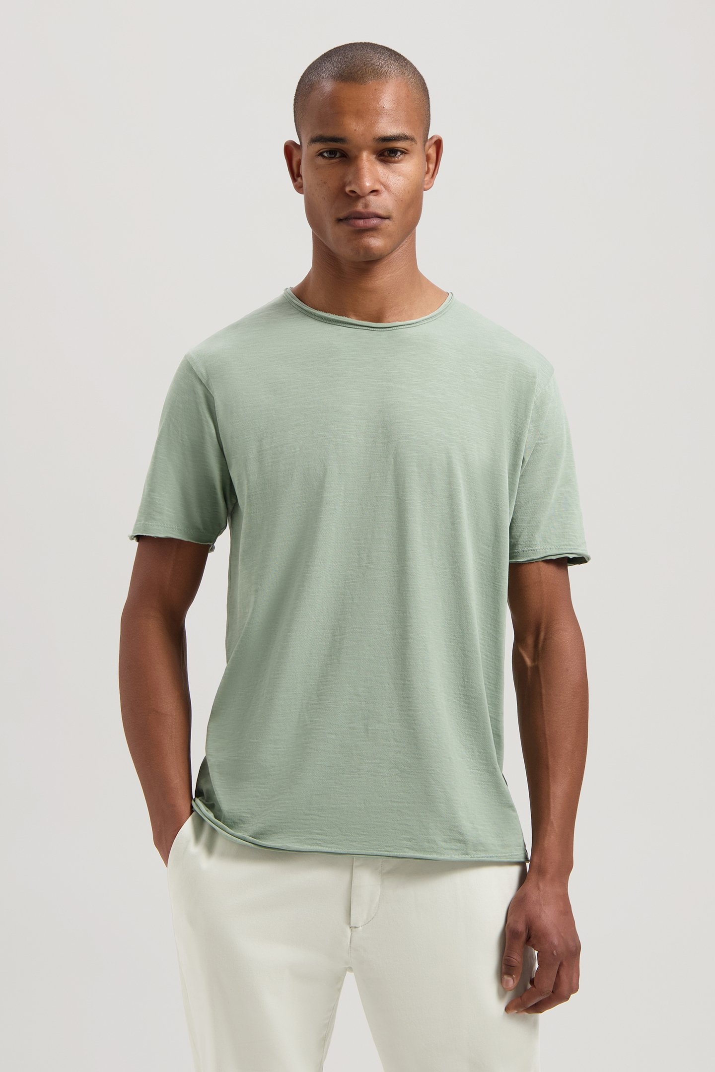 DS_BASIC ROUND NECK TEE SLUB JERSEY LILY PAD 1