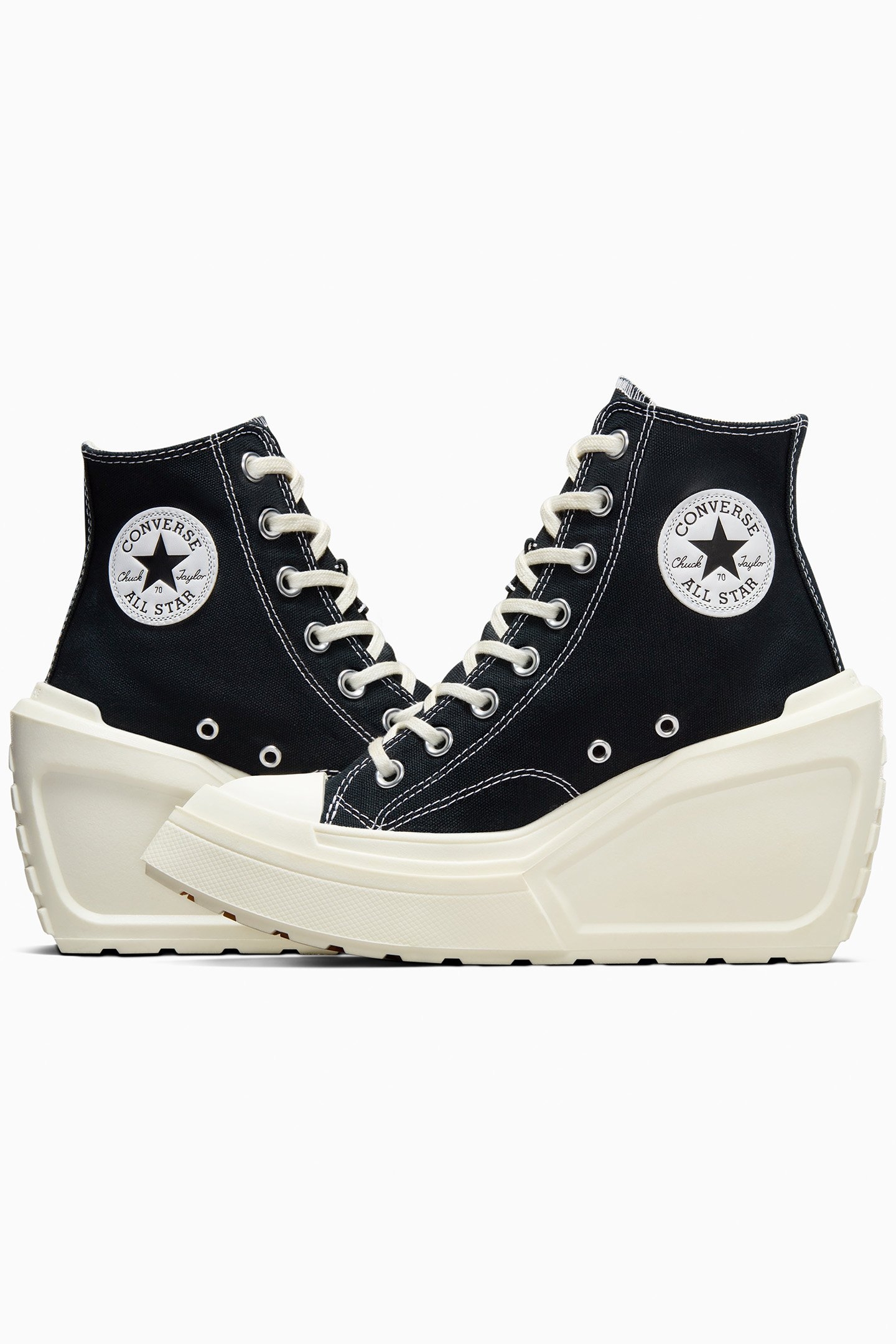 CHUCK 70 DE LUXE WEDGE BLACK/BLACK/EGRET 6