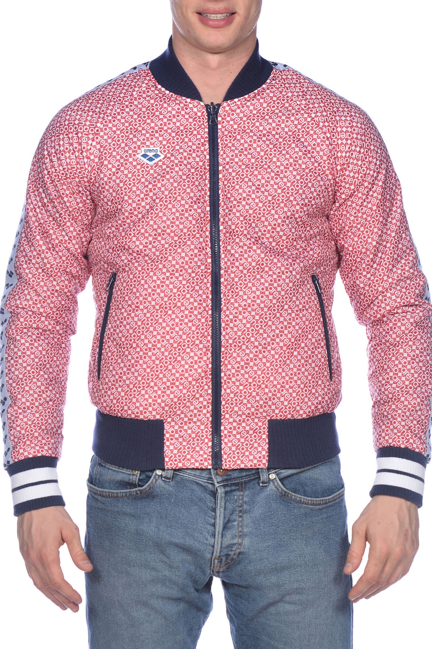 BOMBER TEAM DIAMONDS WHITE RED NAVY 1