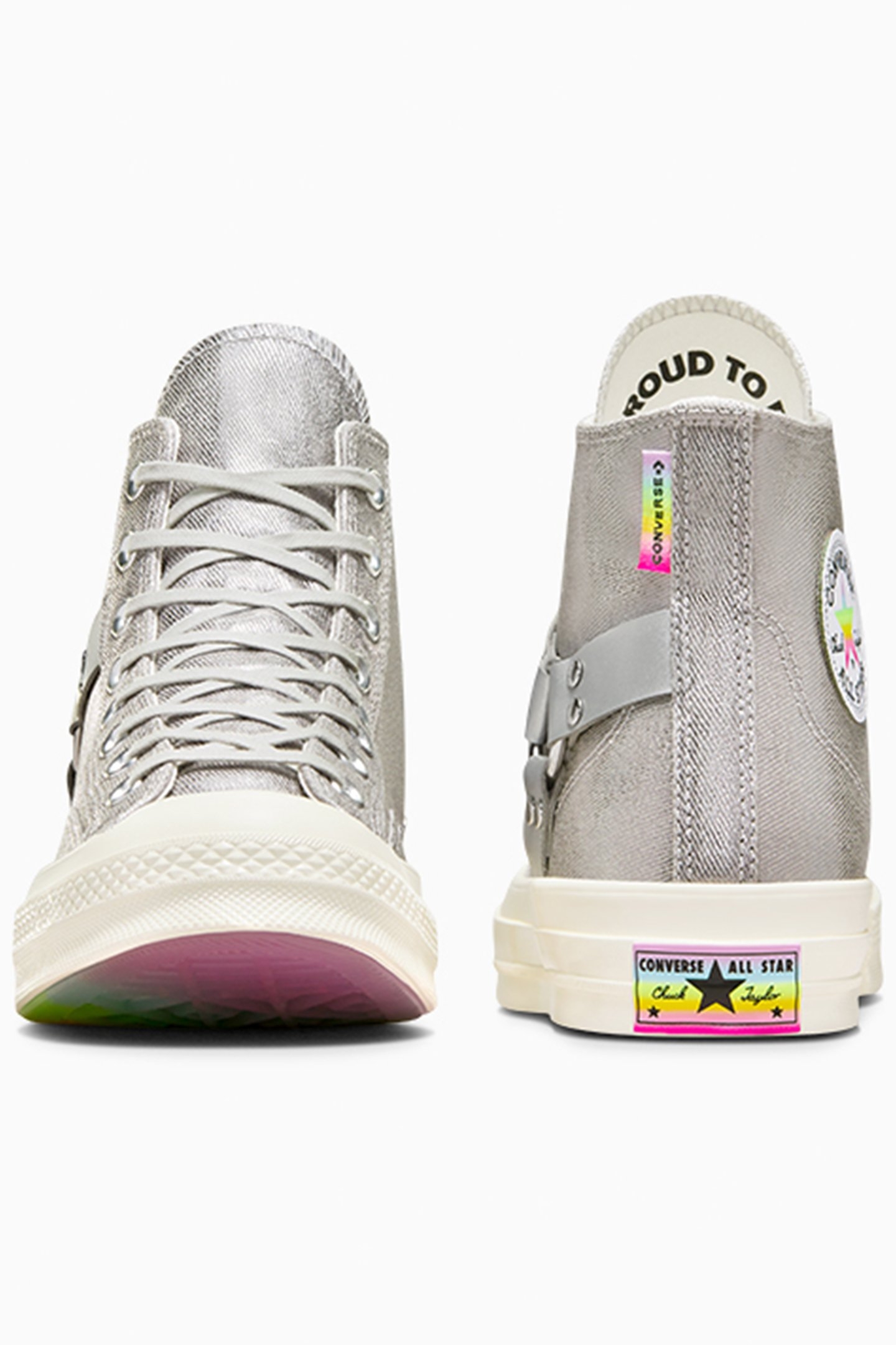UNISEX CHUCK 70 PRIDE SILVER/EGRET/CHAOS FUSCHIA 3