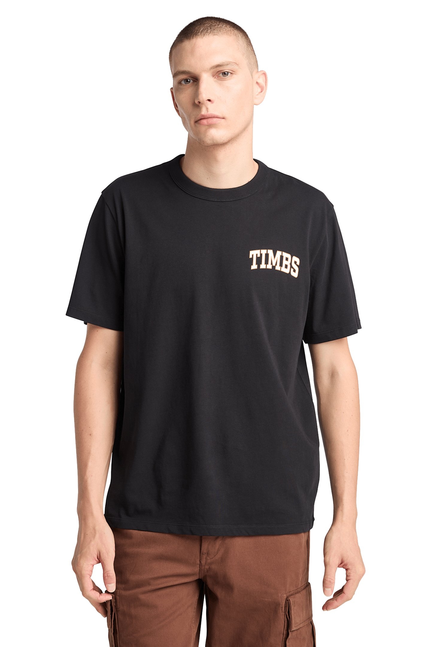 SHORT SLEEVE CHEST TIMBS GRAPHIC TEE BLACK 1