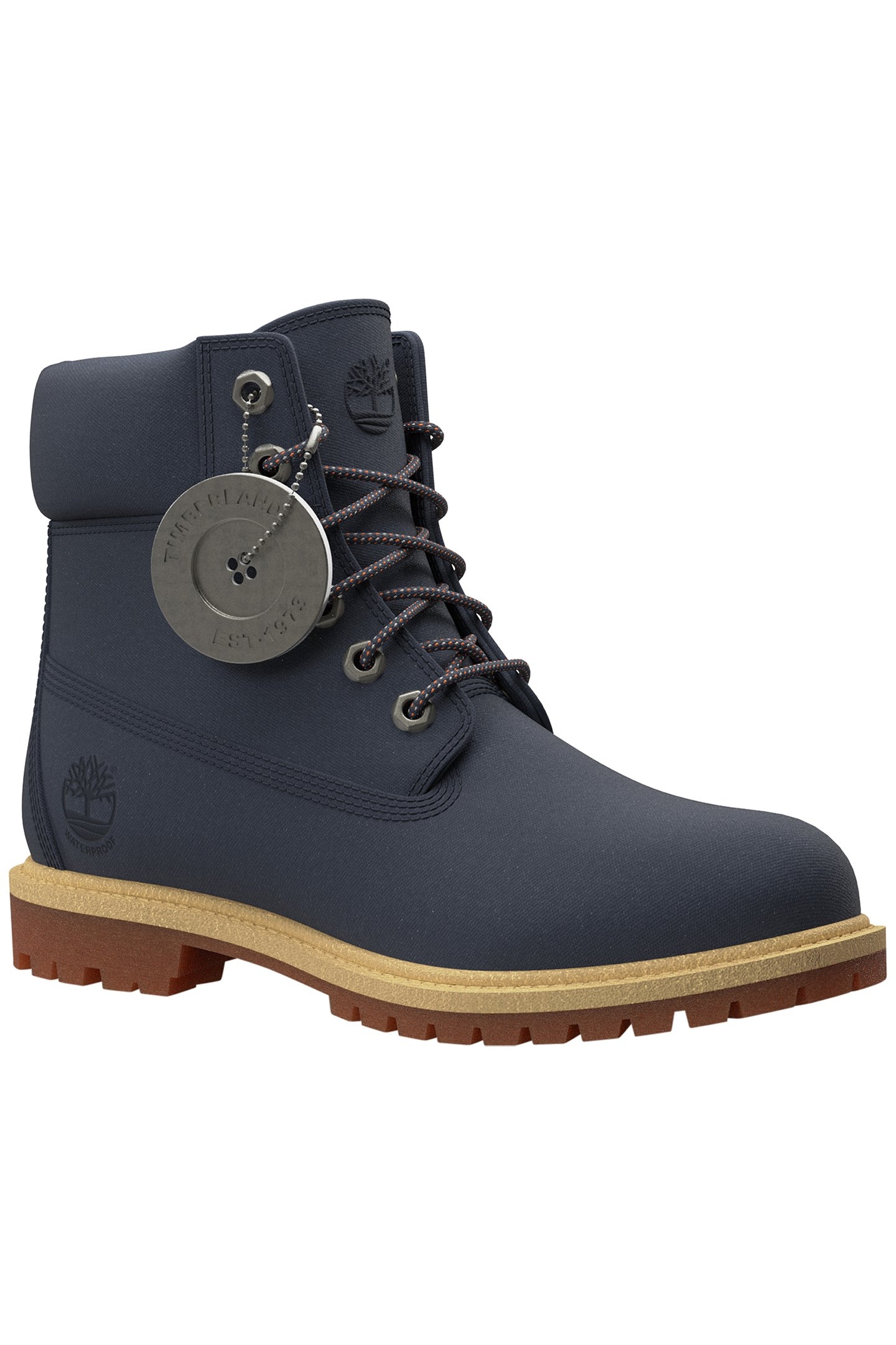 TIMBERLAND PREMIUM 6 INCH LACE UP BOOT DARK BLUE CANVAS 1