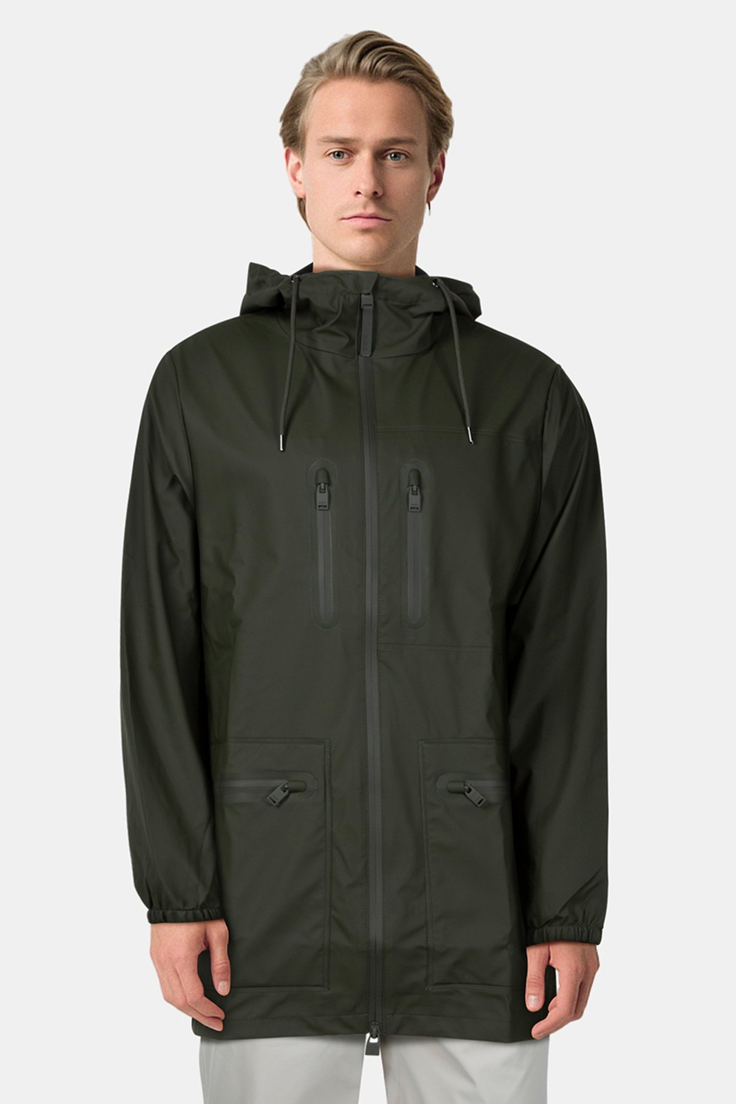 UNISEX CARGO LONG JACKET W3 GREEN 6