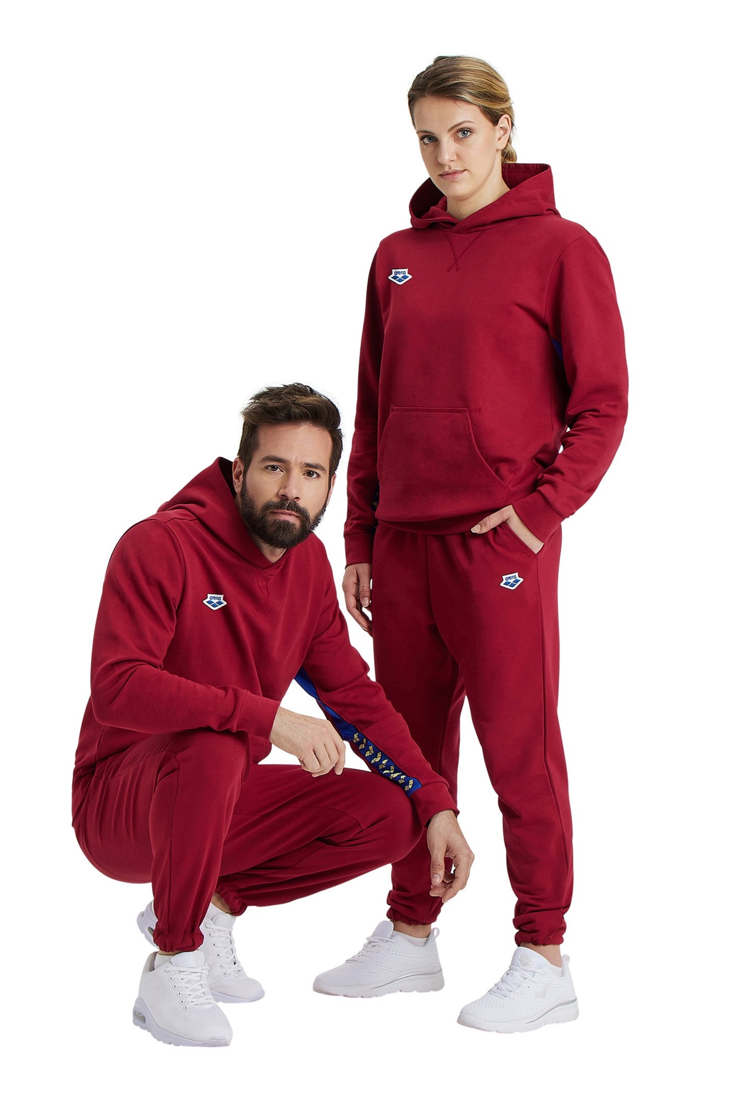 ARENA ICONS HOODED SWEAT SOLID BURGUNDY NEON BLUE BUTTER 5