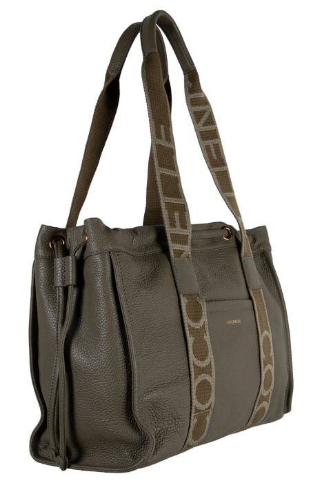 GRAINED LEATHER SIGNATURE TOTE BAG 4