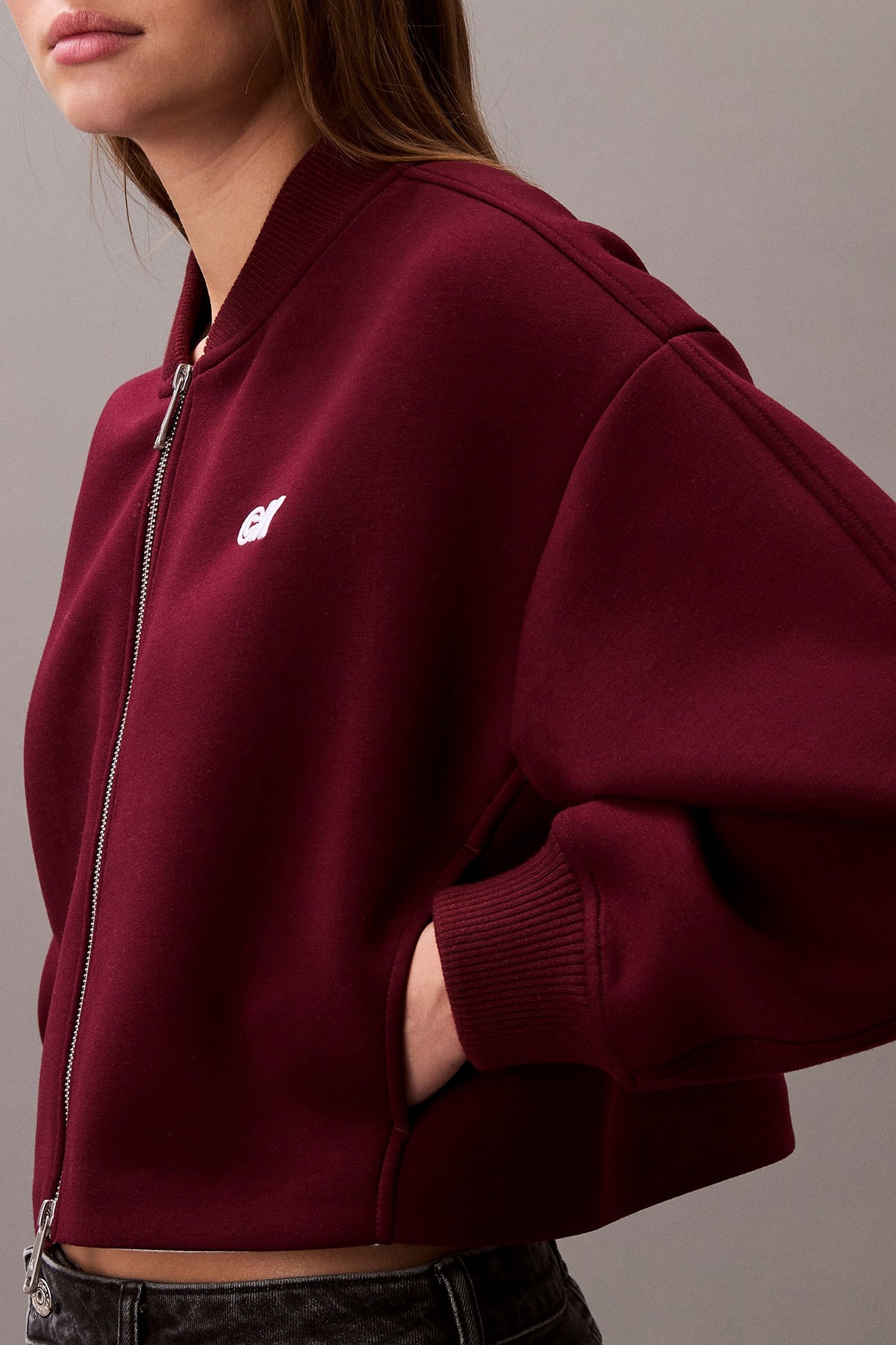 OVERSIZED SCUBA BOMBER JACKET DEEP ROUGE 4