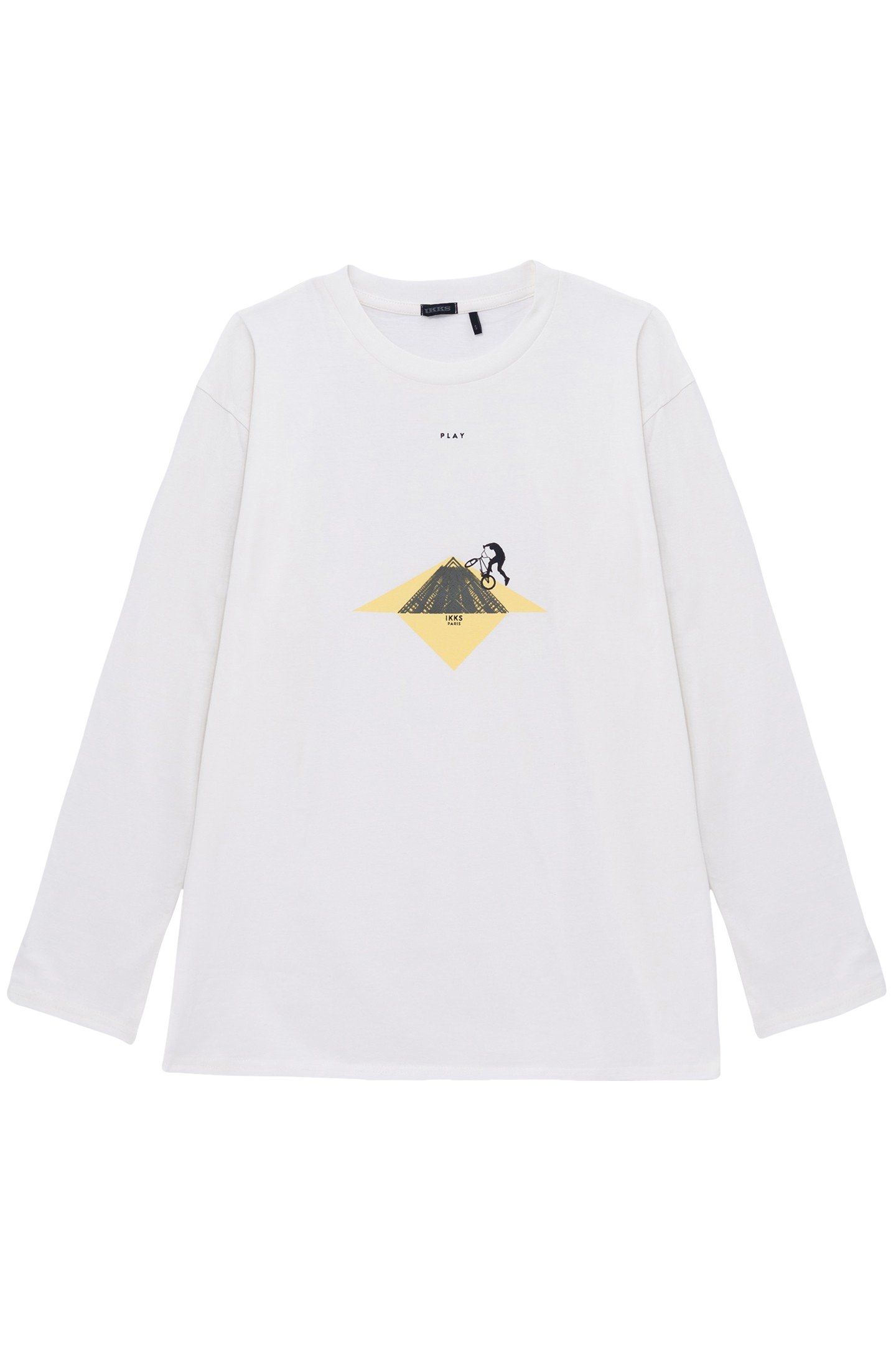 ECRU ORGANIC COTTON T-SHIRT BMX ON PYRAMID BOY 1