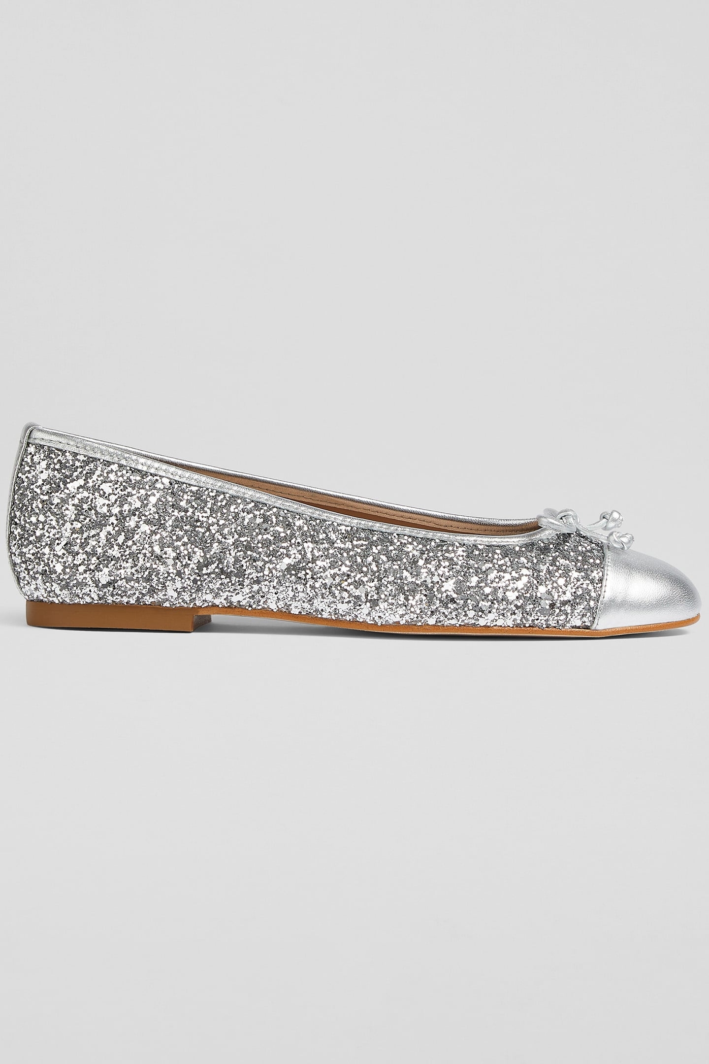 FL KARA BALLERINA FLAT SILVER 1