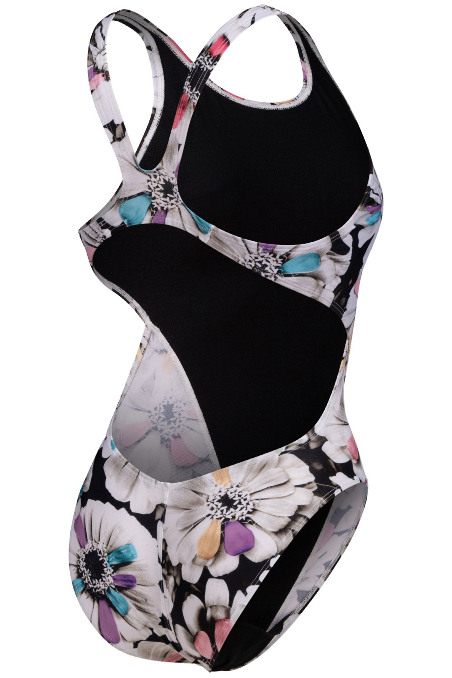 WOMEN'S ARENA ZINNIA PARTY SWIMSUIT SWIM BLACK MULTI 8