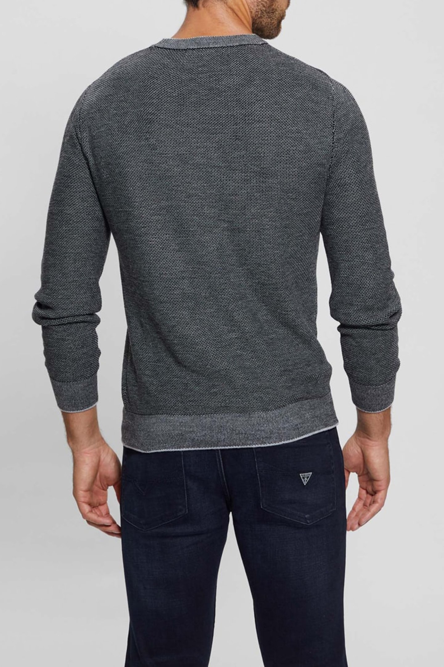 EARLE LS STITCHED CN JBLK MARBLE HEATHER 7