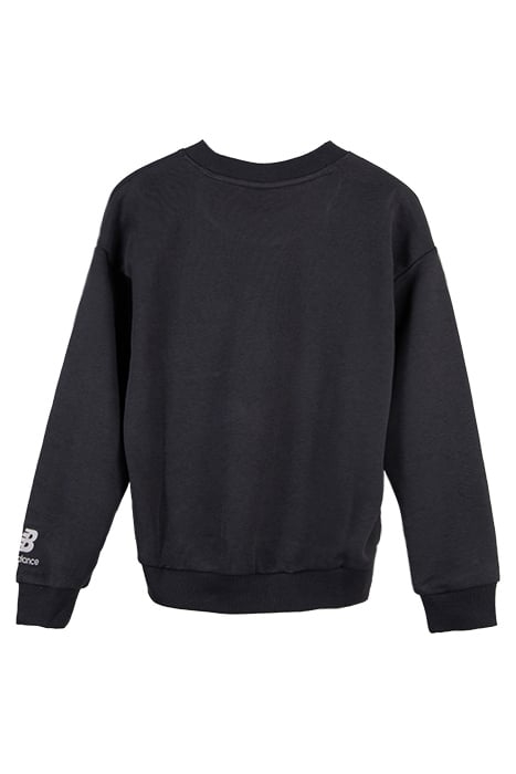 UNISEX ESSENTIALS VARSITY FLEECE CREW BLACK TOP 2