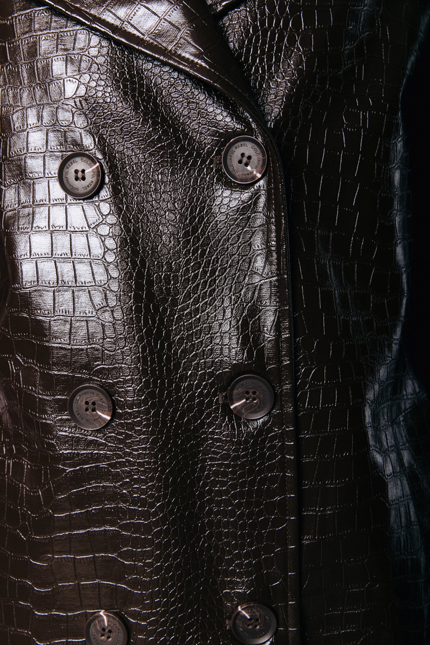 AZALEA SNAKESKIN TRENCHCOAT CACAO 6