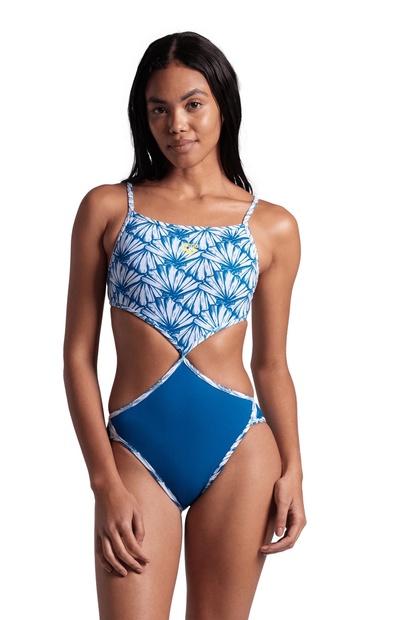 WOMEN'S RULE BREAKER SWIMSUIT TWIST'N'MI WHITE MULTI BLUE CO 1