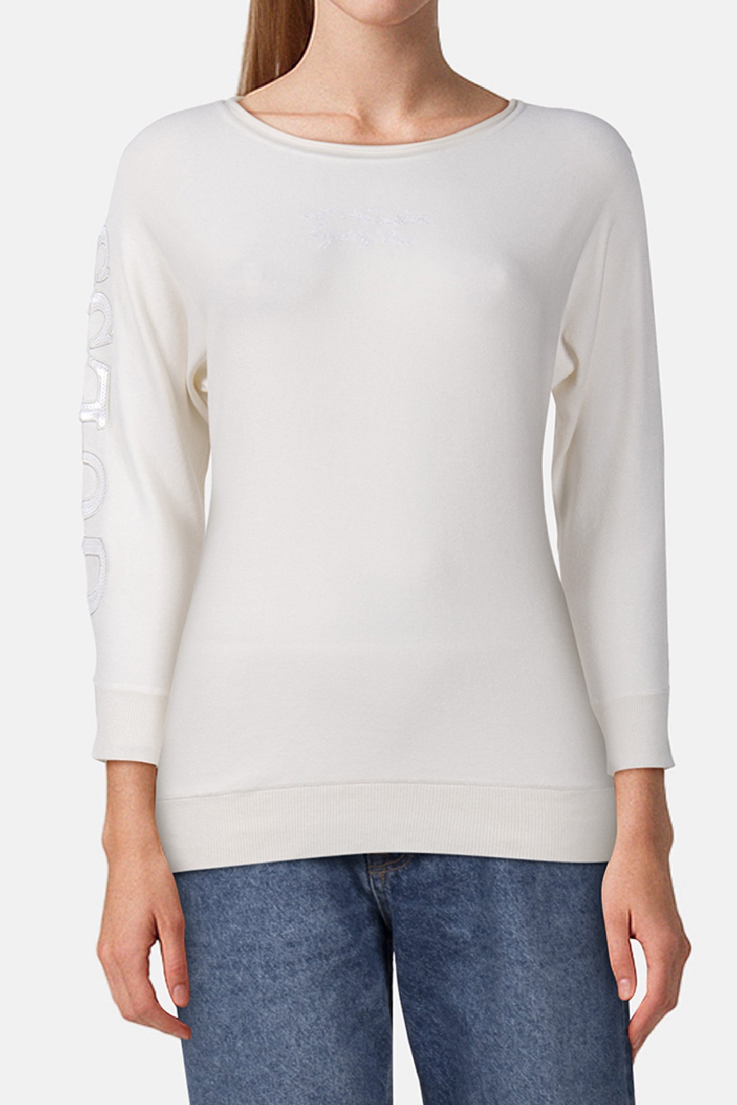 MAEVE LOGO BAT SLEEV CREAM WHITE 1