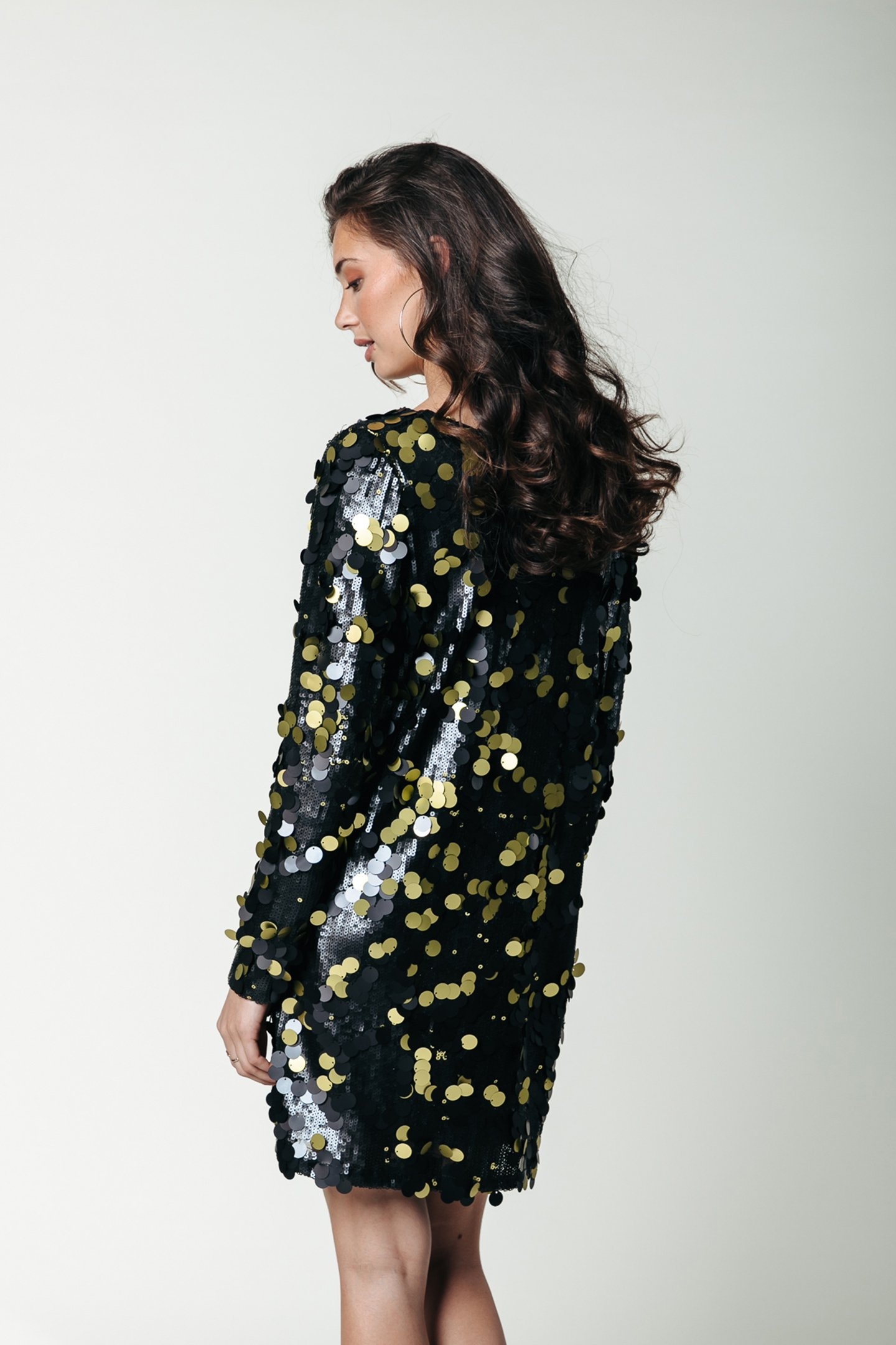 TINA SEQUINS STRAIGHT DRESS LIME 2