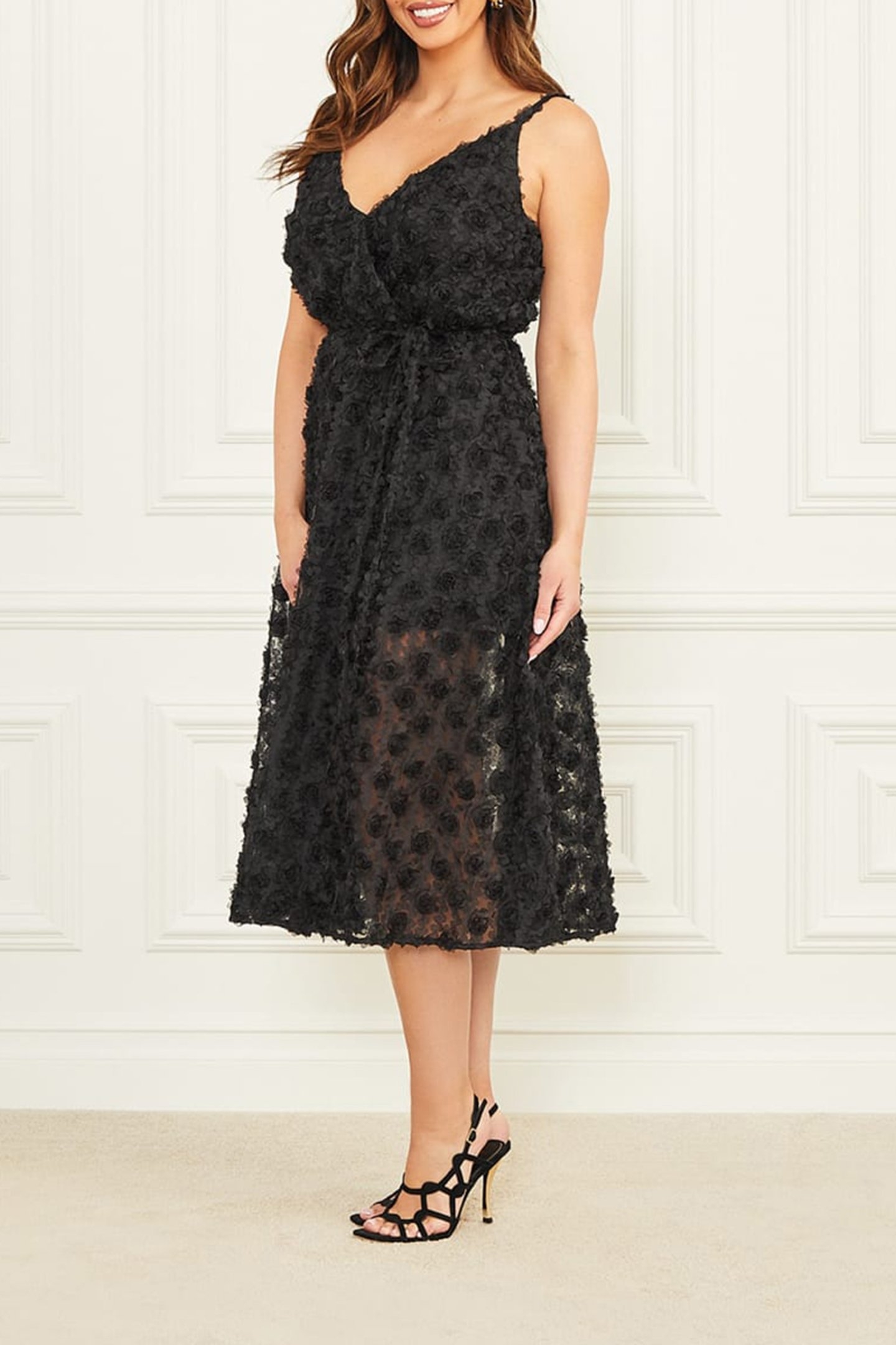 MARCIANO BY GUESS ROSIE DRESS JET BLACK 3