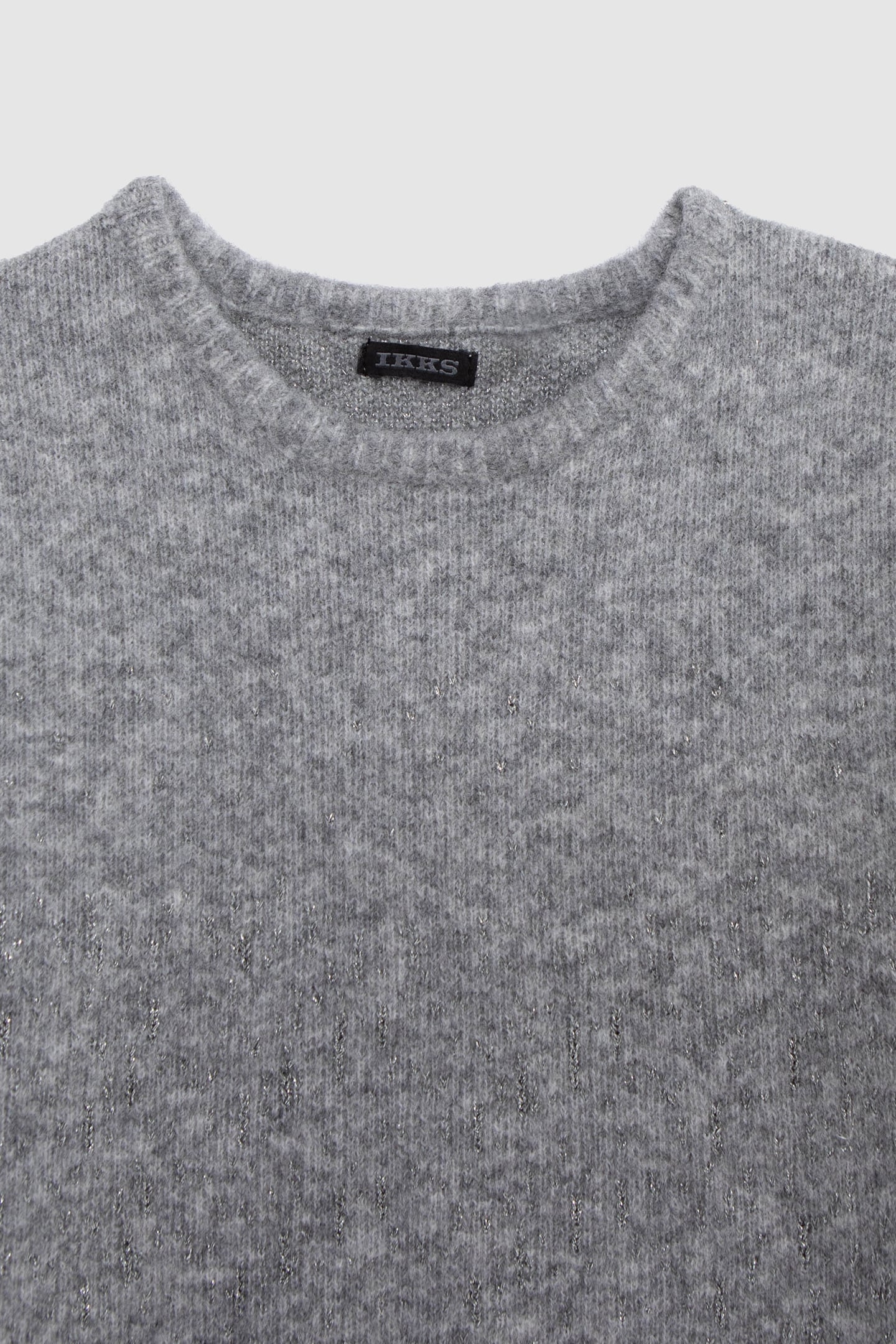 GIRL'S GREY JACQUARD LUREX SWEATER DRESS 6