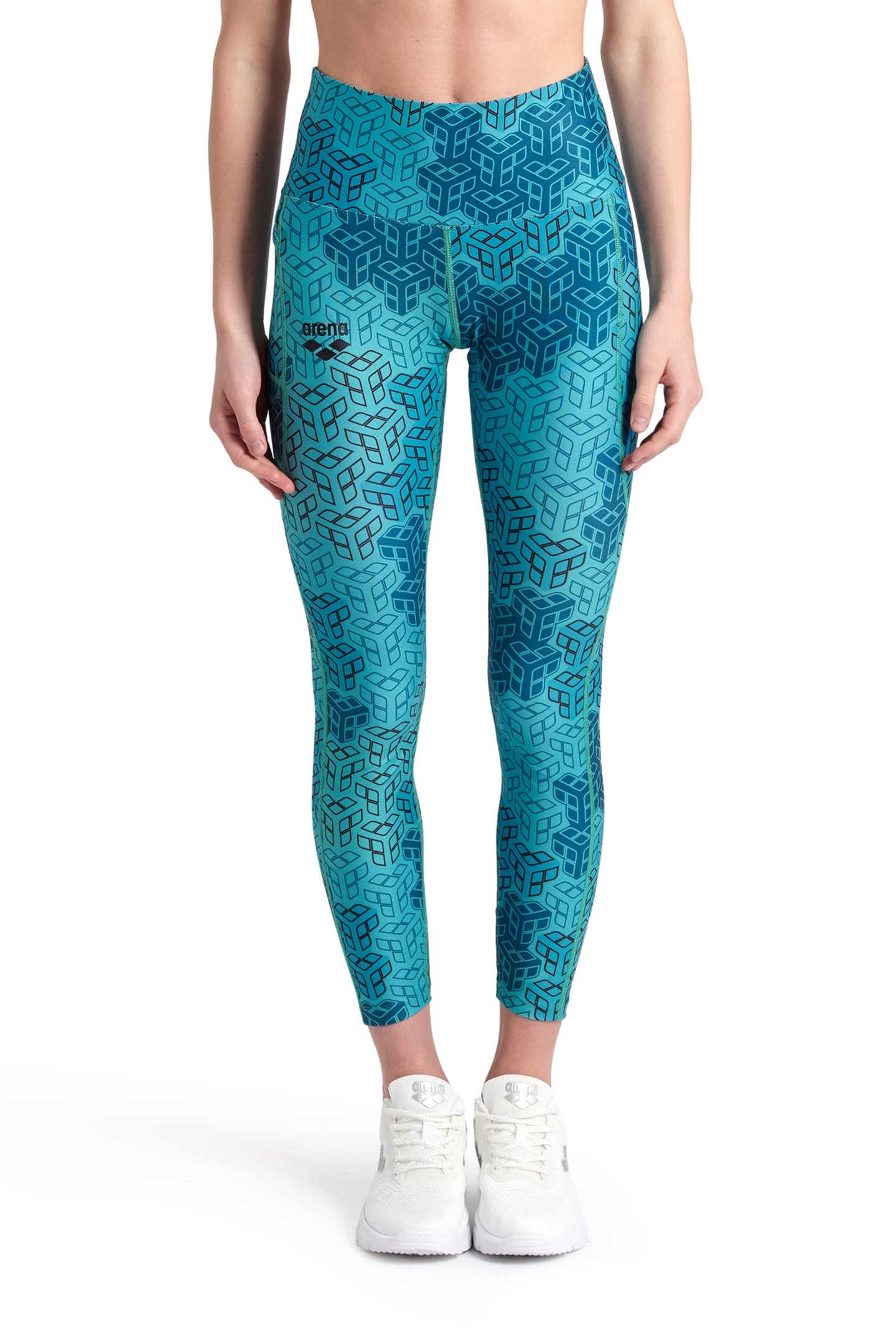 WOMEN'S 7/8 TIGHT SIDE PANELS WATER MULTI/WATER MULTI 1