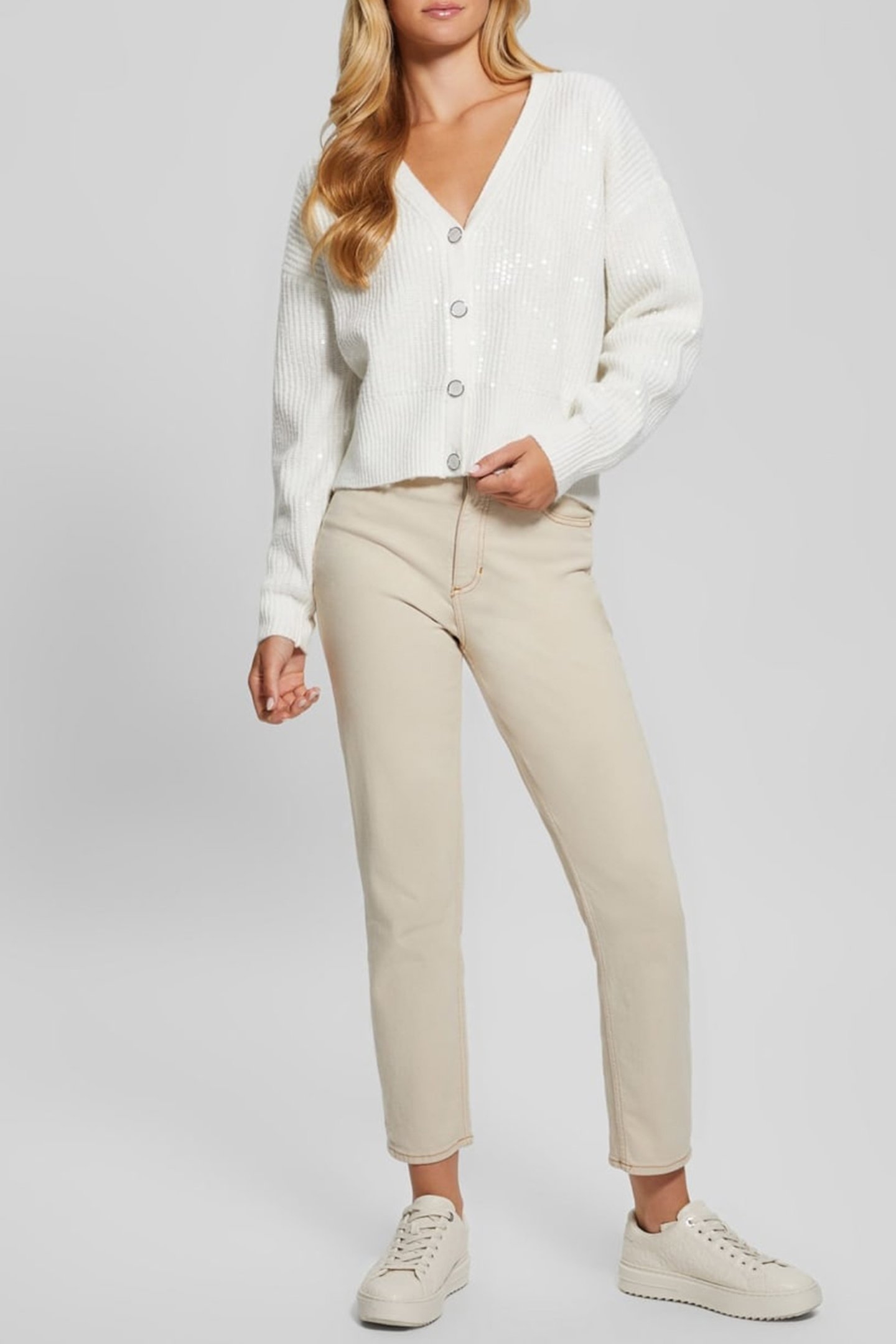 RILEY LS VN SEQUINS CREAM WHITE 3