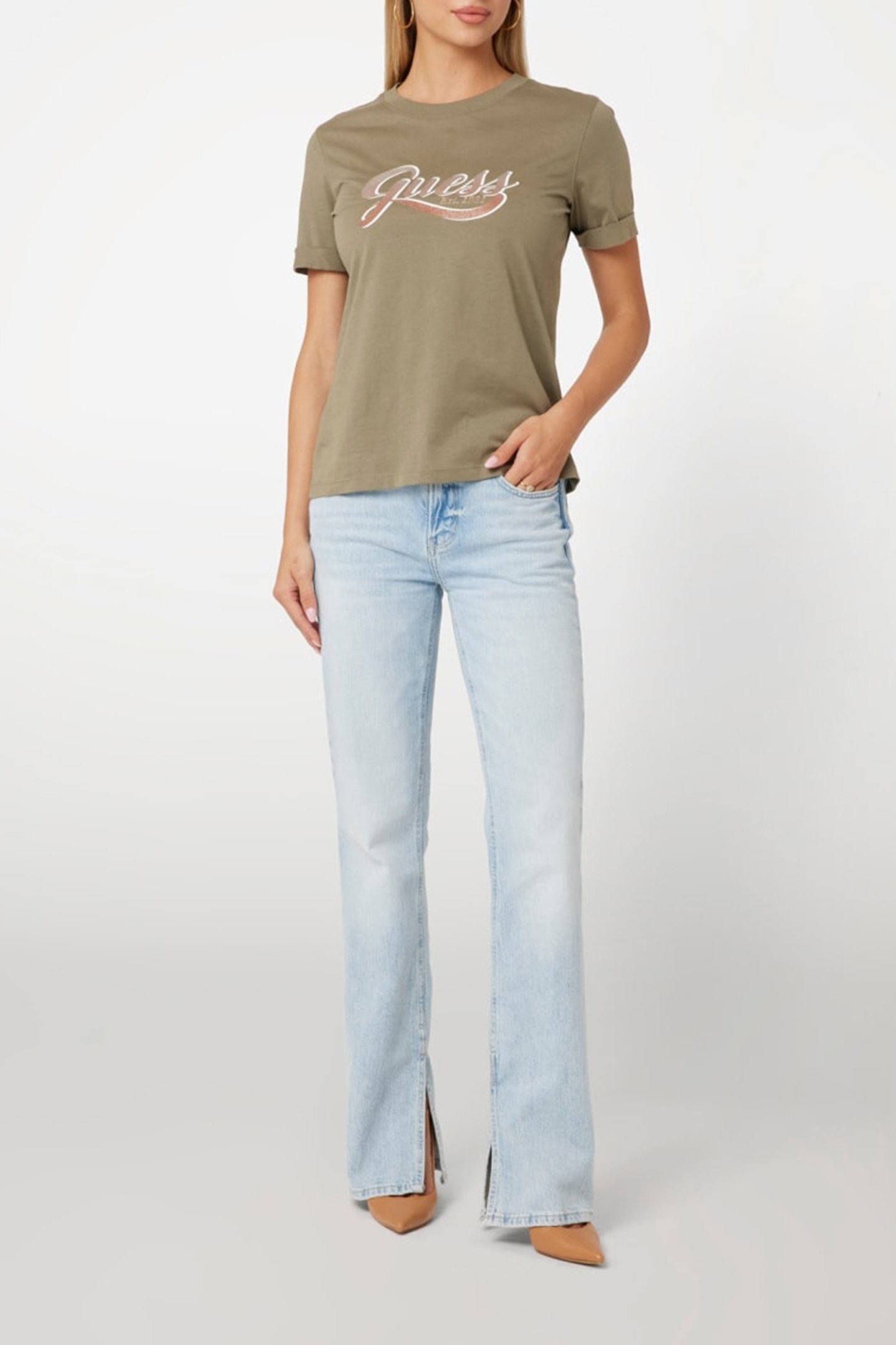 SS CN GLITTERY LOGO MOSSY GREEN 3