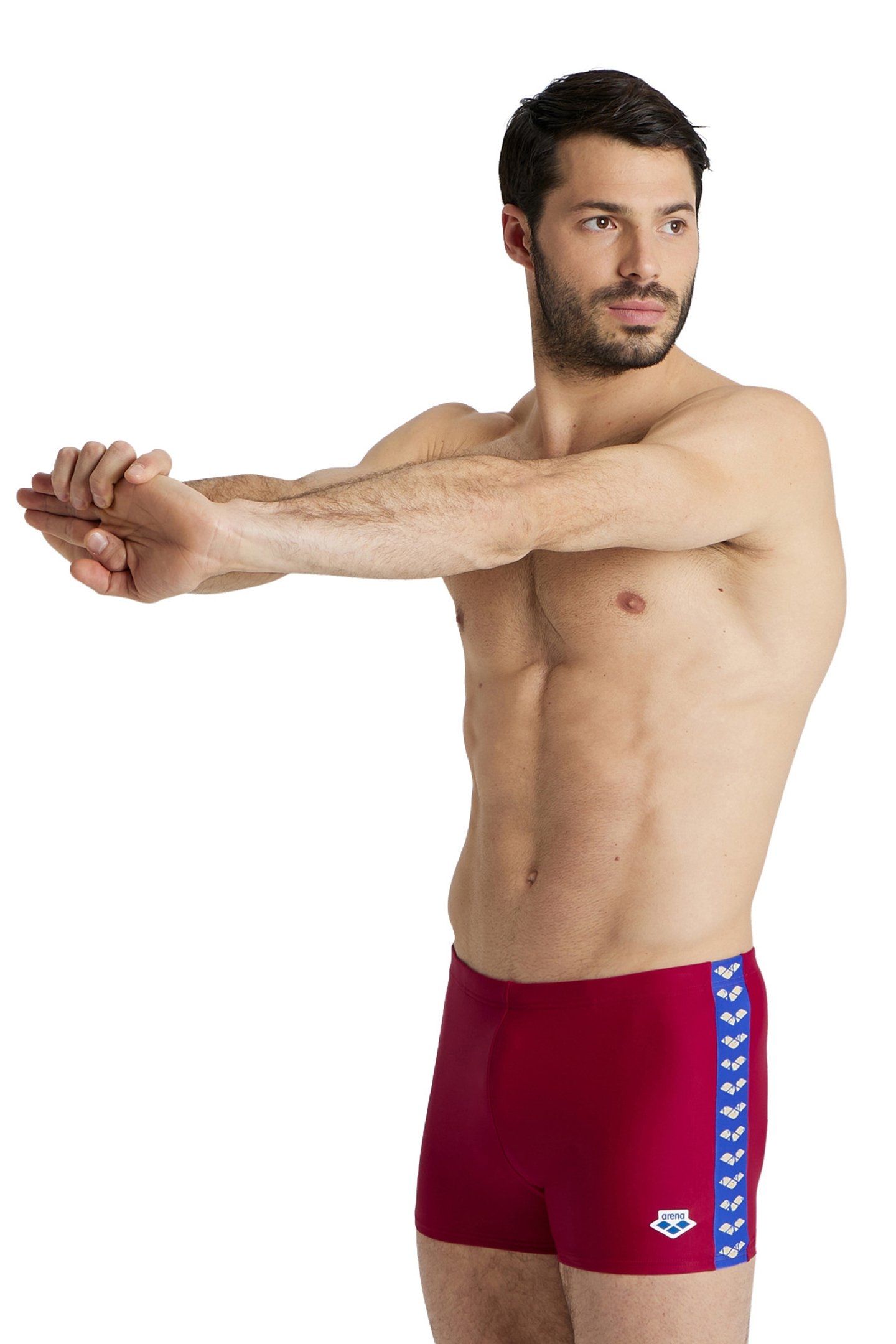 MEN'S ARENA ICONS SWIM SHORT SOLID BURGUNDY 1